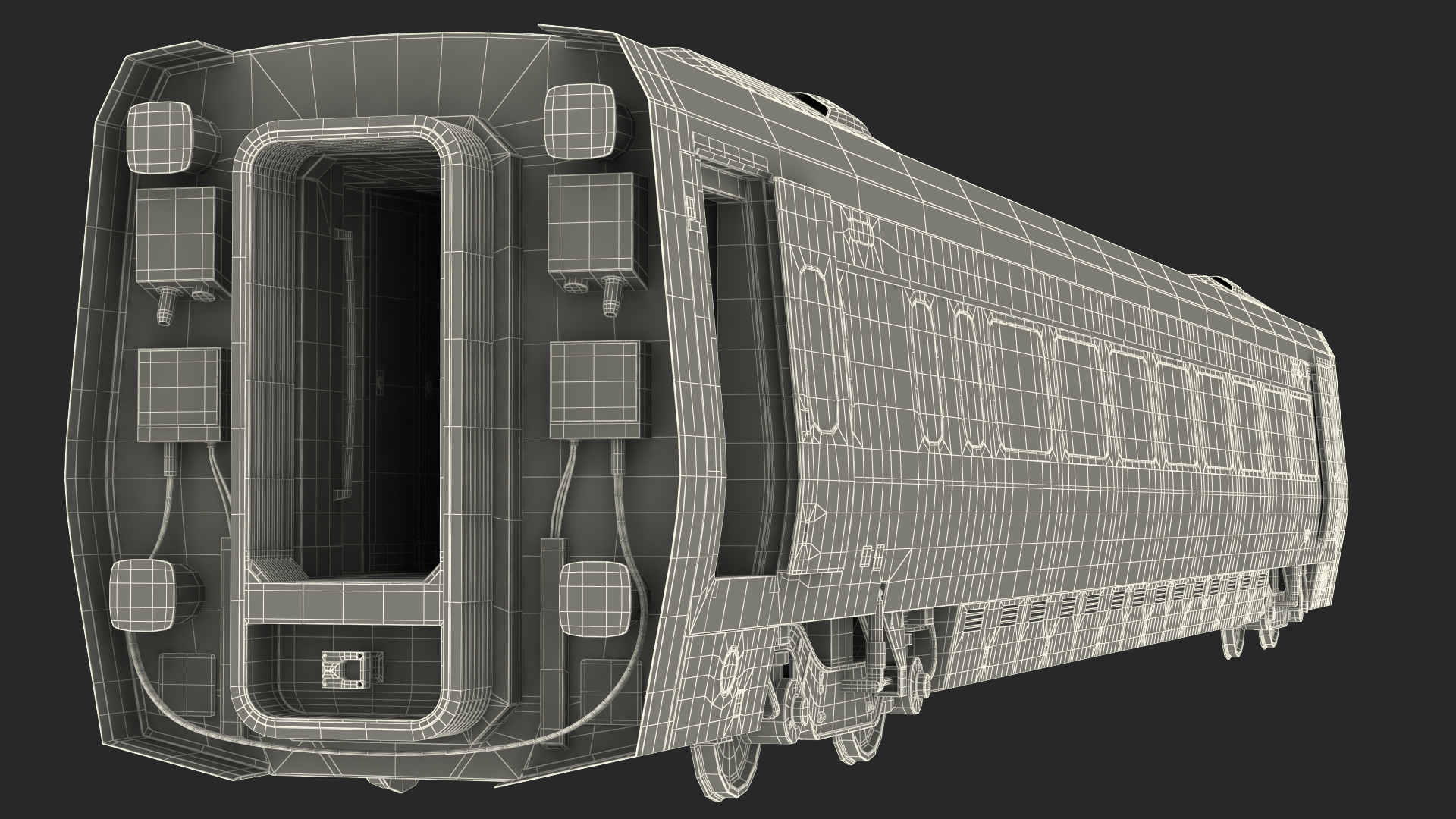 3D Express Business Class Coach Generic Rigged model