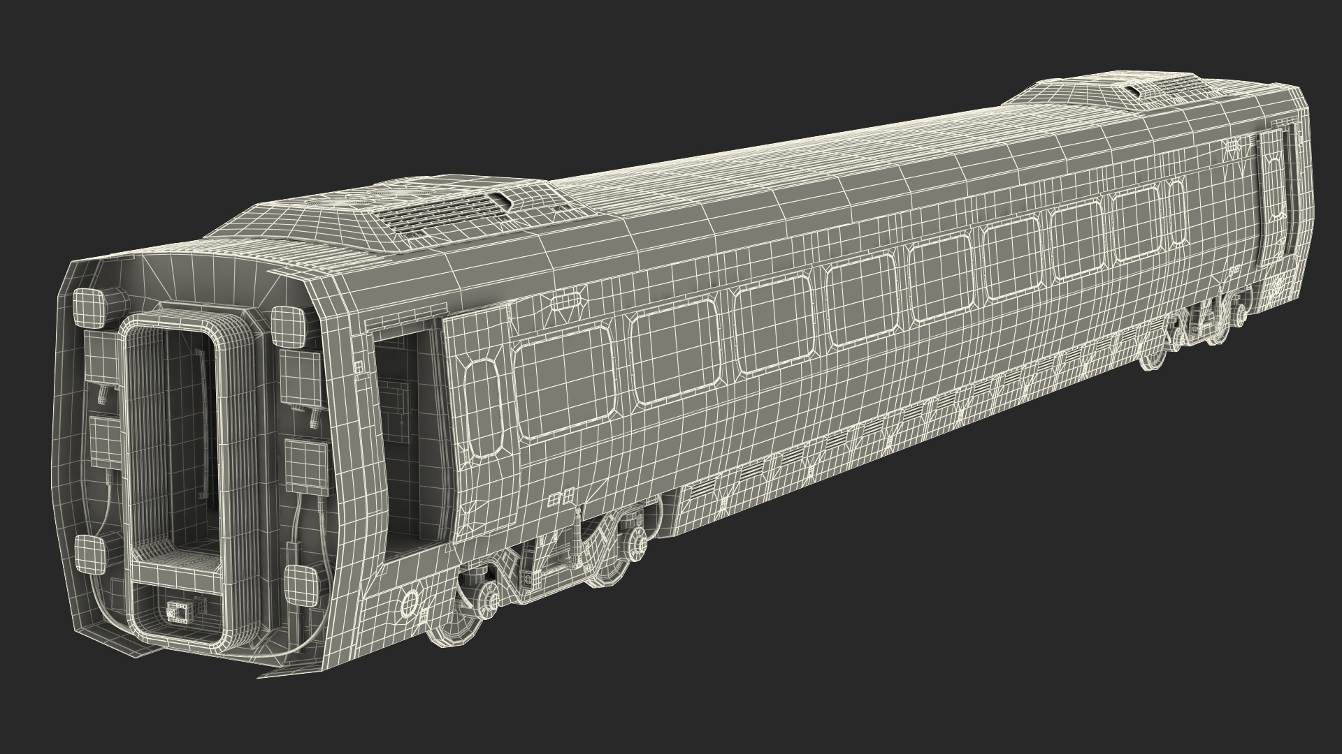 3D Express Business Class Coach Generic Rigged model