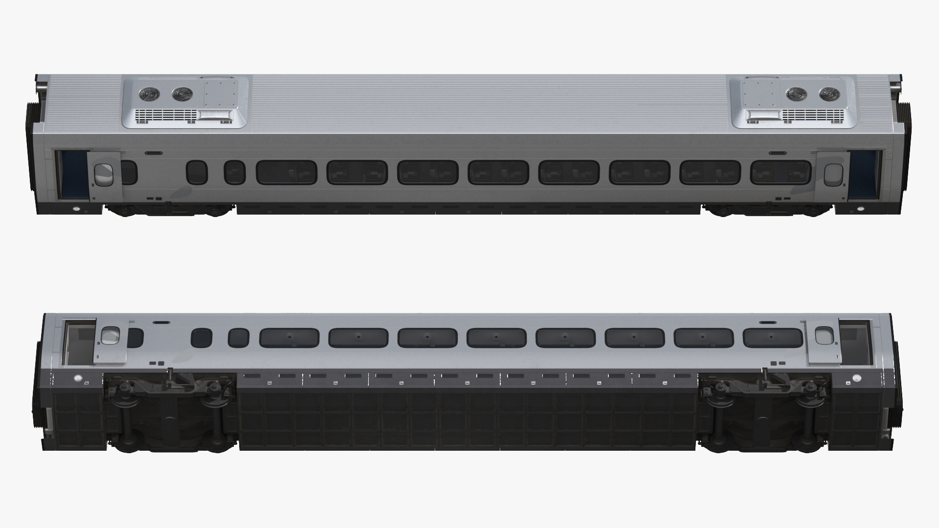 3D Express Business Class Coach Generic Rigged model