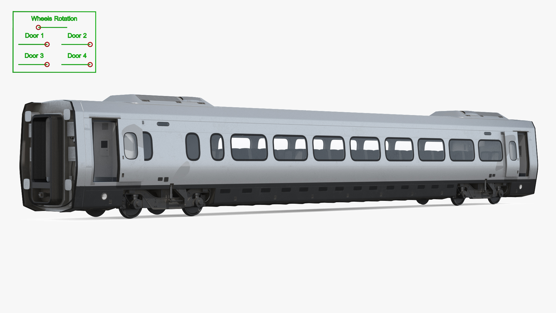 3D Express Business Class Coach Generic Rigged model