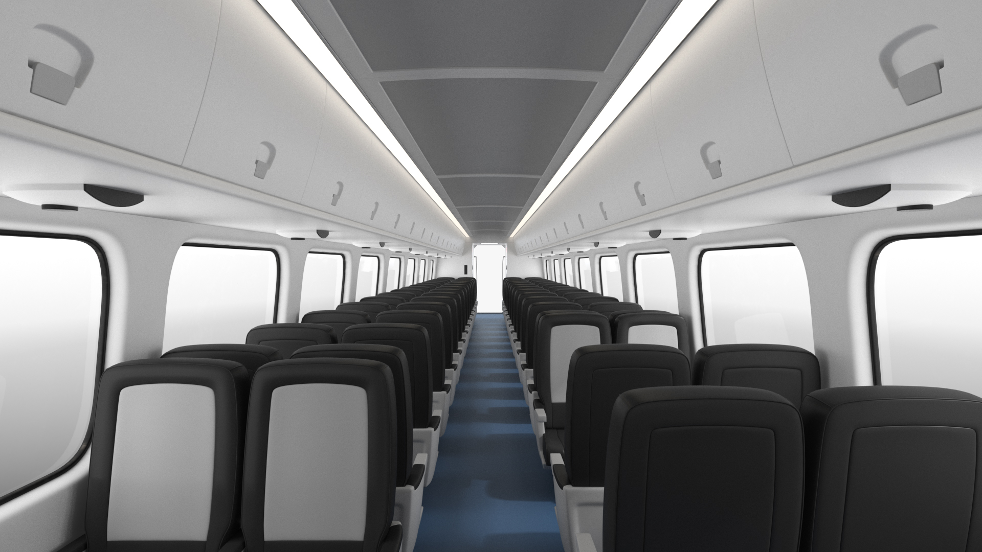 3D Express Business Class Coach Generic Rigged model