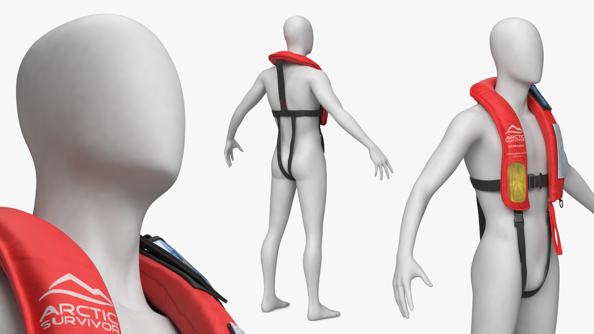 Arctic Survivor Life Jacket on Mannequin Red, view 5