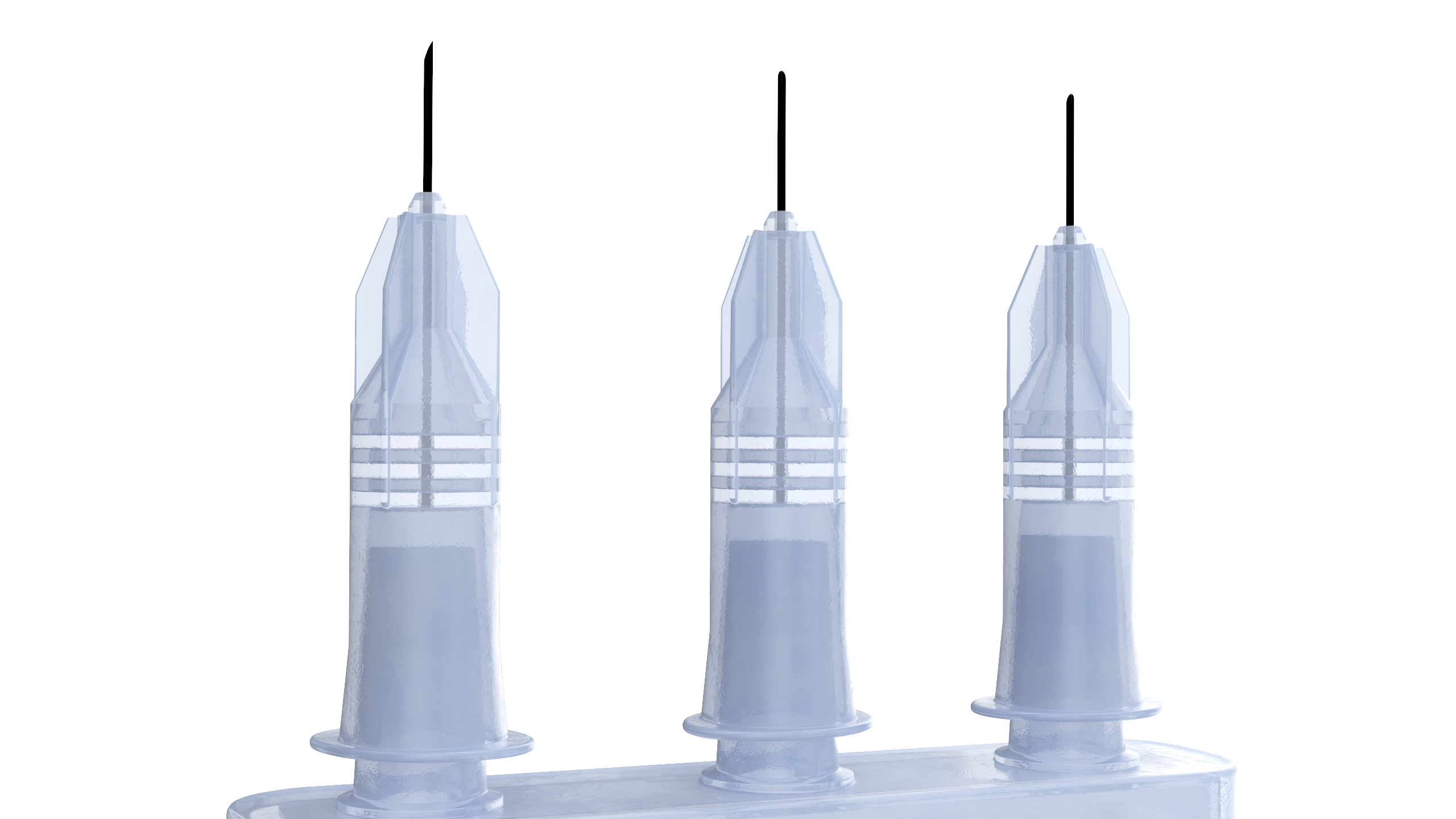 3D model Multi Injector 3 Needles Straight Transparent