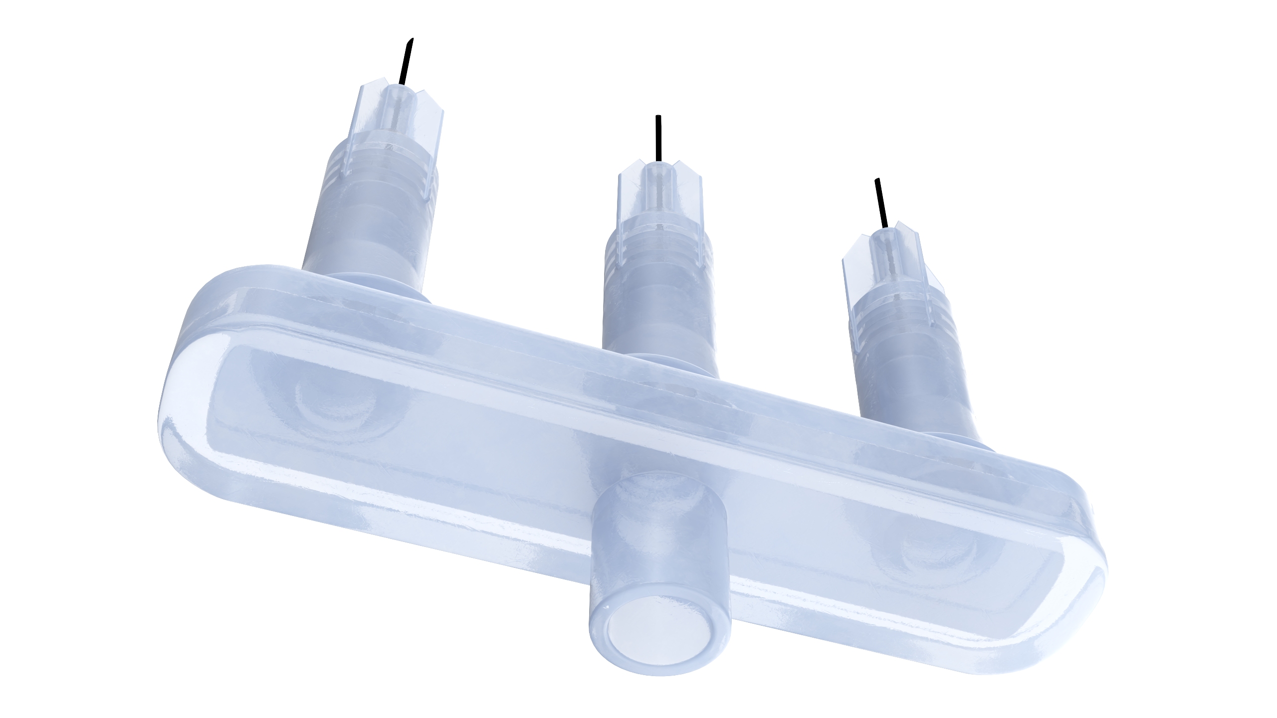 3D model Multi Injector 3 Needles Straight Transparent