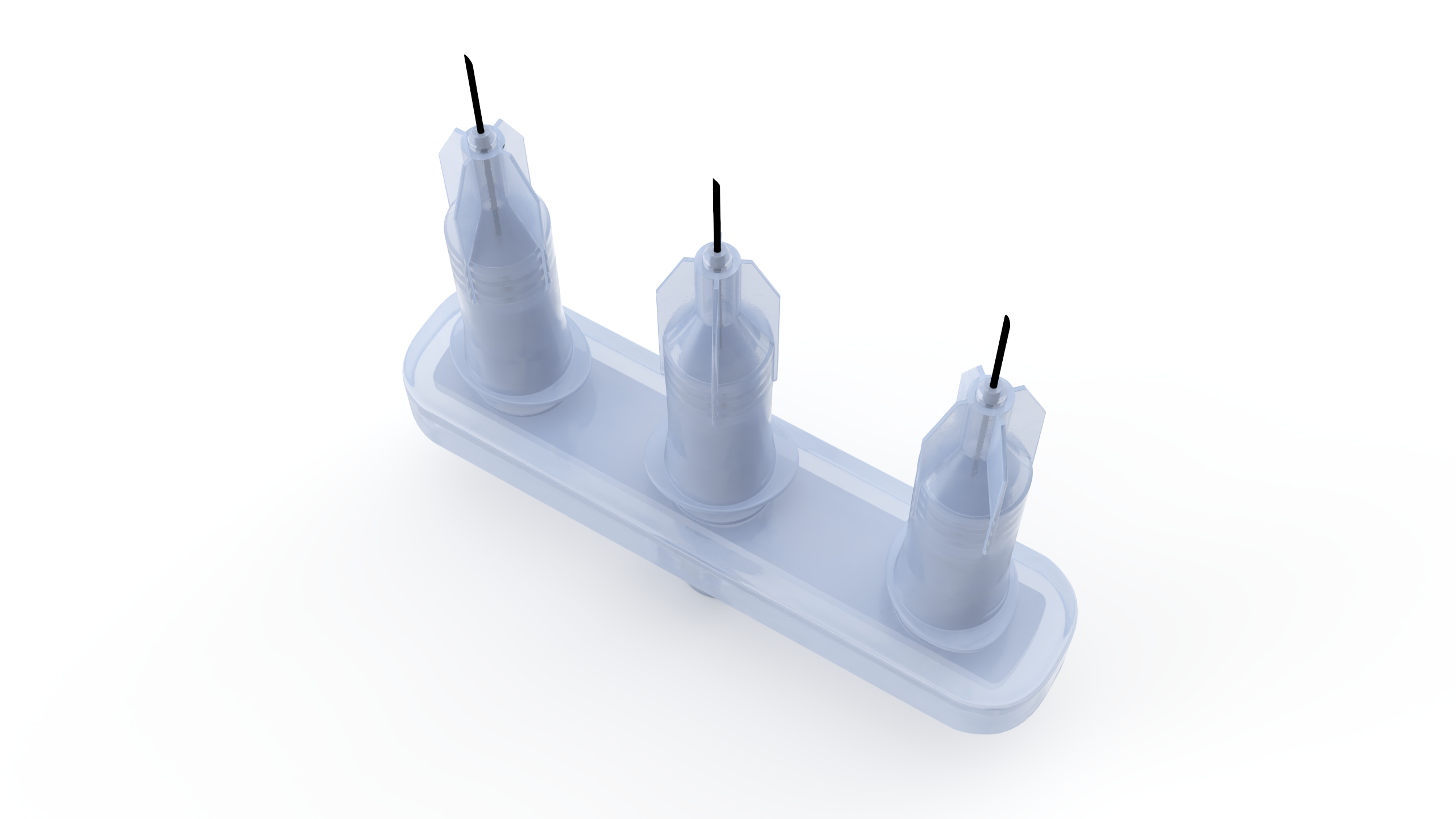 3D model Multi Injector 3 Needles Straight Transparent