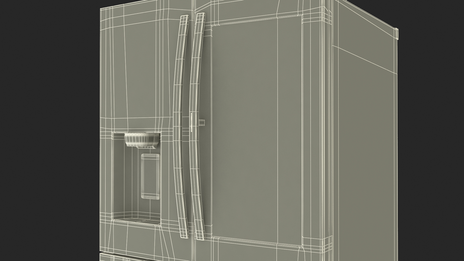 Tuscan Stainless Steel French Door Fridge Samsung 3D model