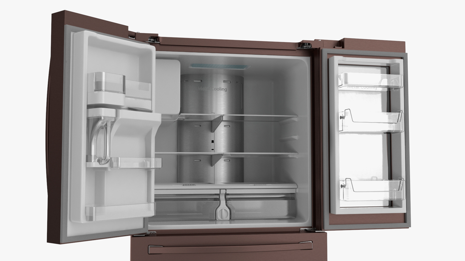 Tuscan Stainless Steel French Door Fridge Samsung 3D model