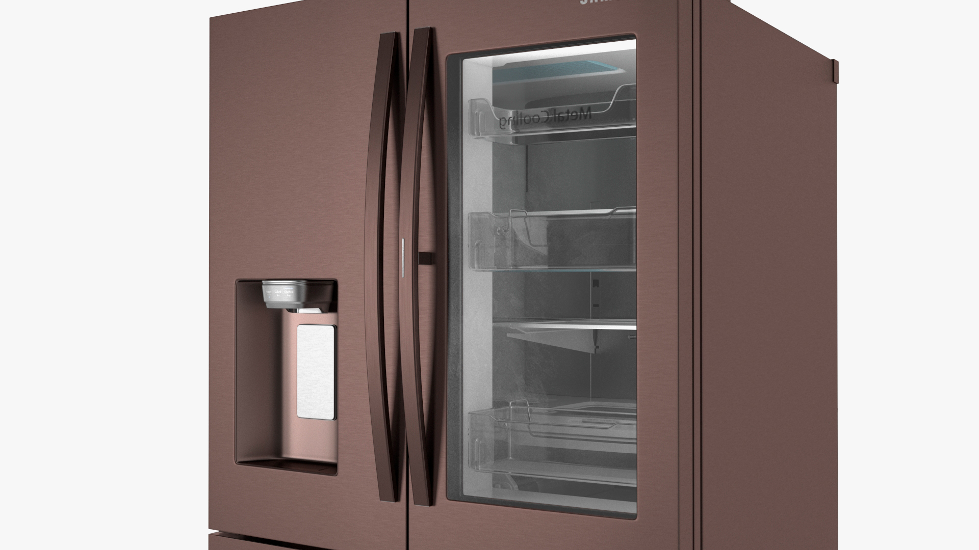 Tuscan Stainless Steel French Door Fridge Samsung 3D model