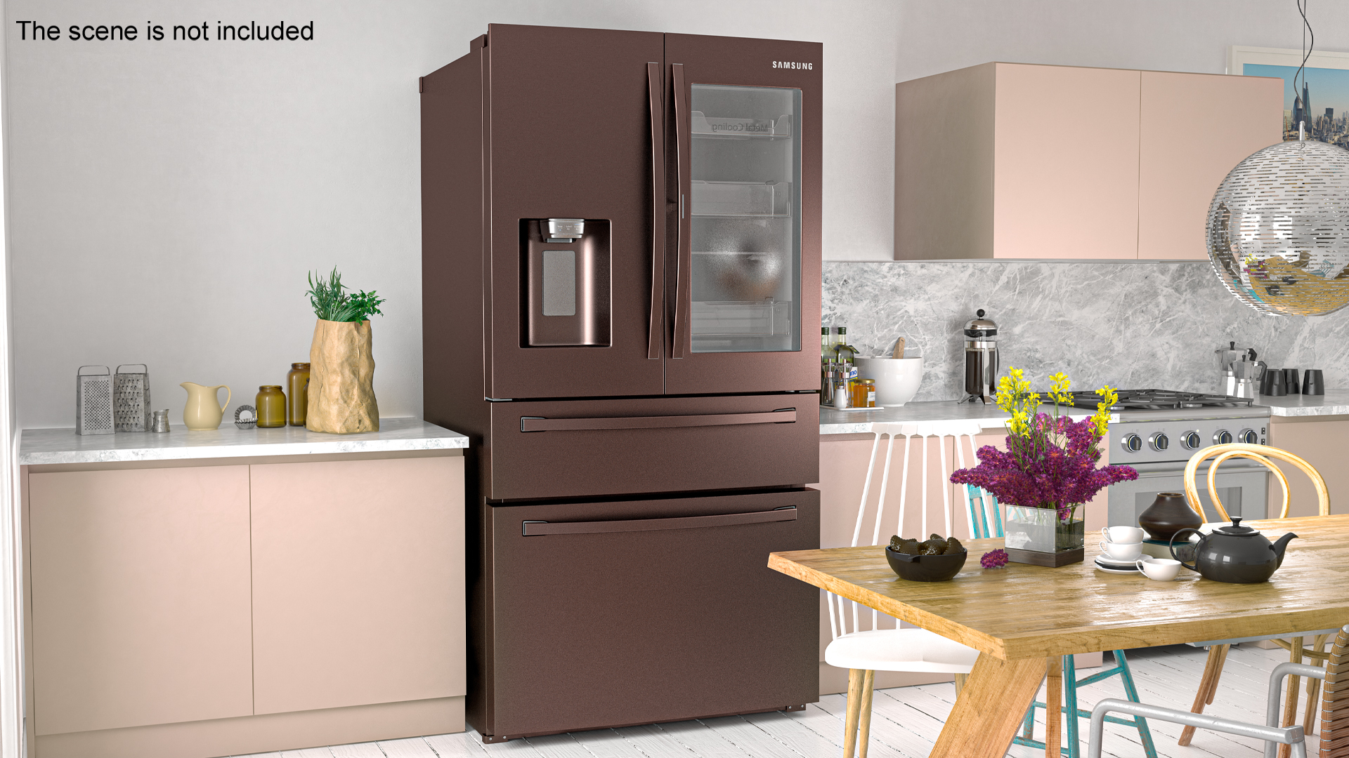 Tuscan Stainless Steel French Door Fridge Samsung 3D model