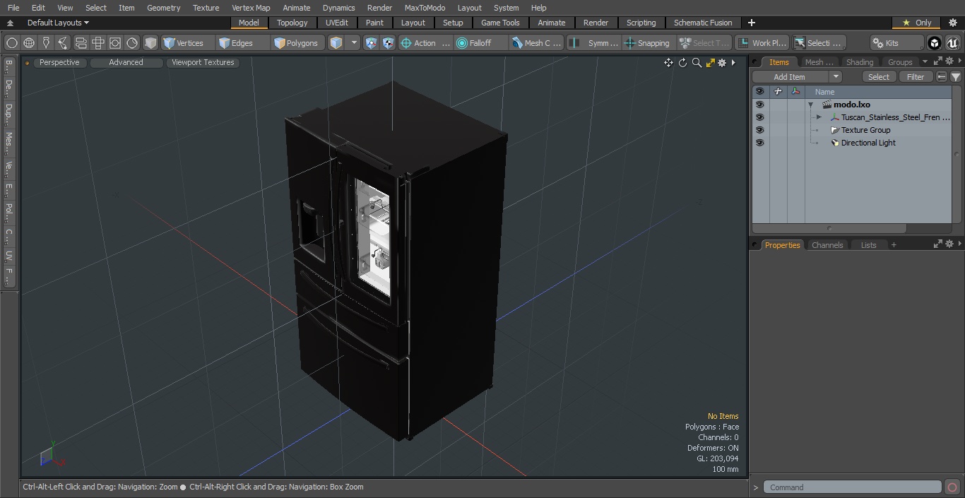 Tuscan Stainless Steel French Door Fridge Samsung 3D model