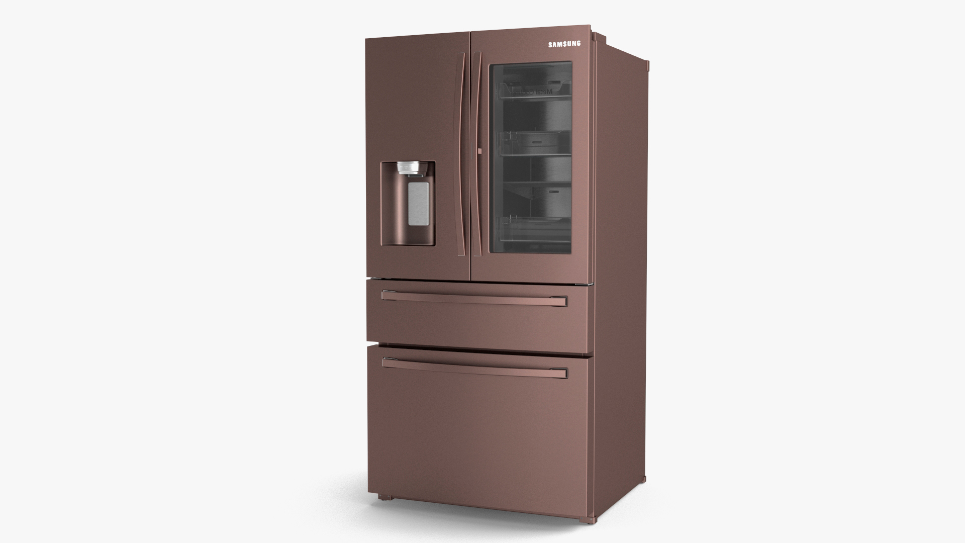 Tuscan Stainless Steel French Door Fridge Samsung 3D model