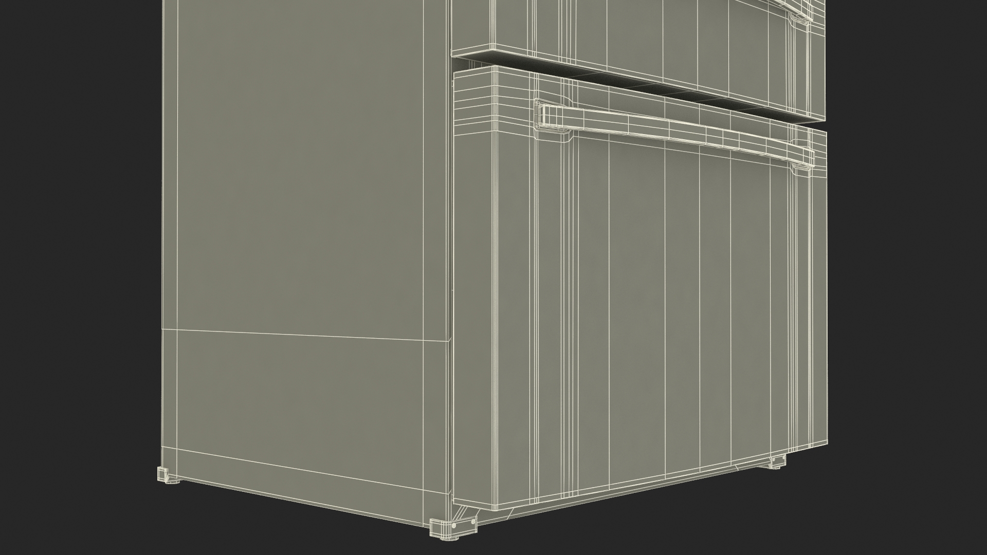 Tuscan Stainless Steel French Door Fridge Samsung 3D model