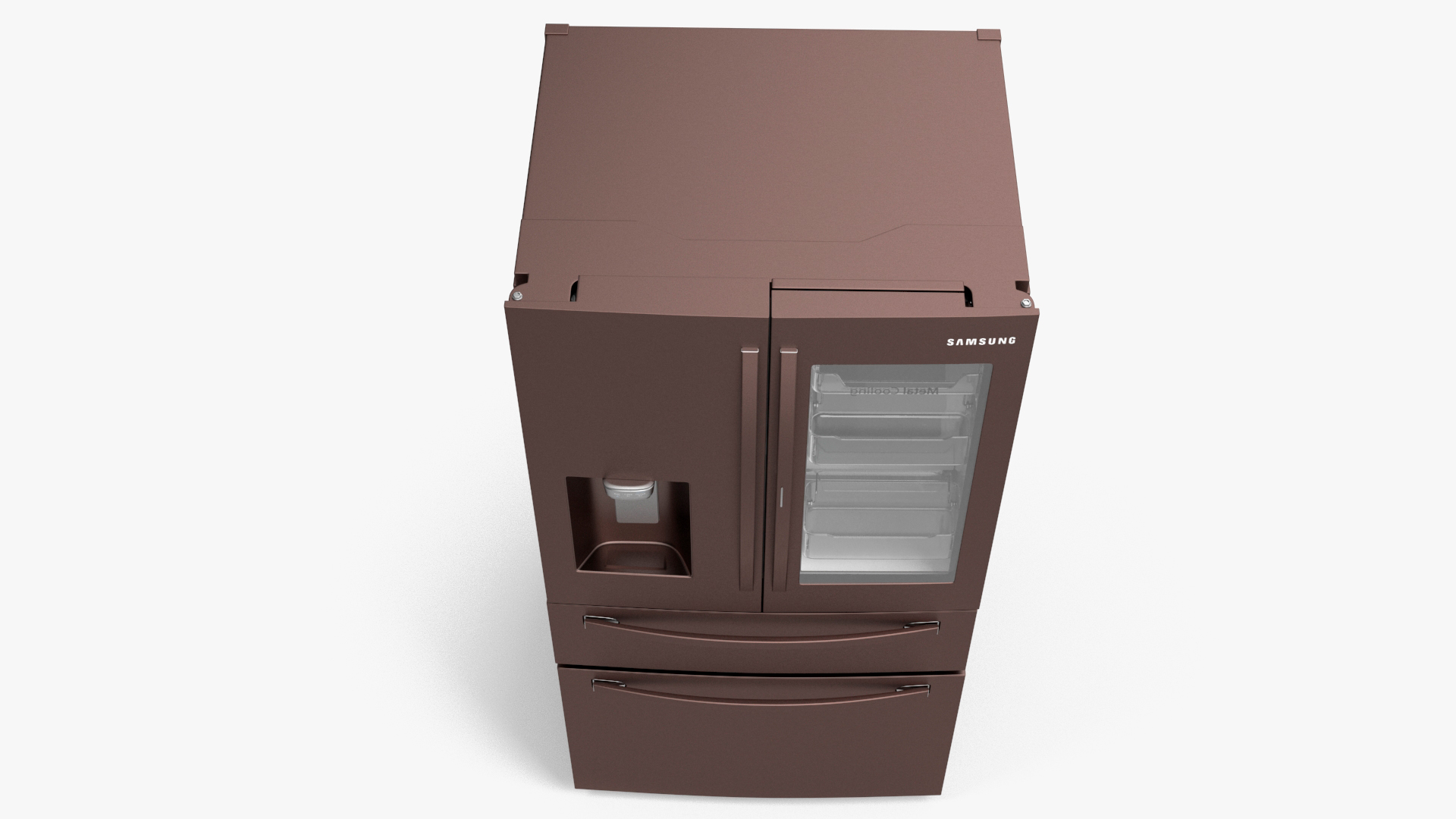 Tuscan Stainless Steel French Door Fridge Samsung 3D model