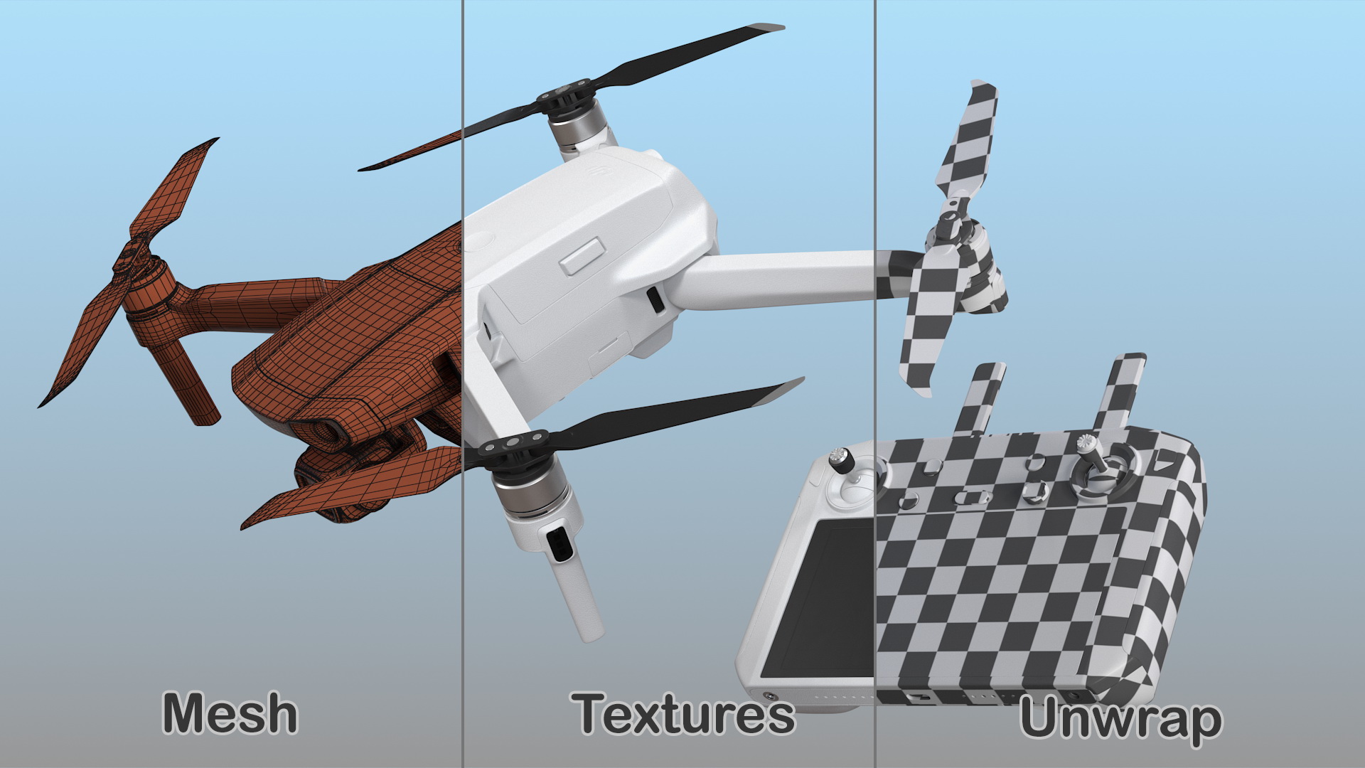 3D Drone UAV with Smart Controller