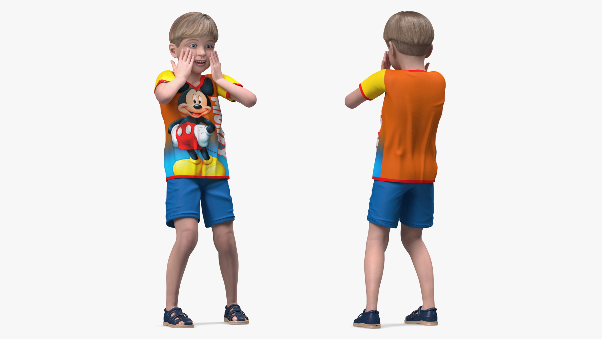 3D Realistic Child Boy Rigged