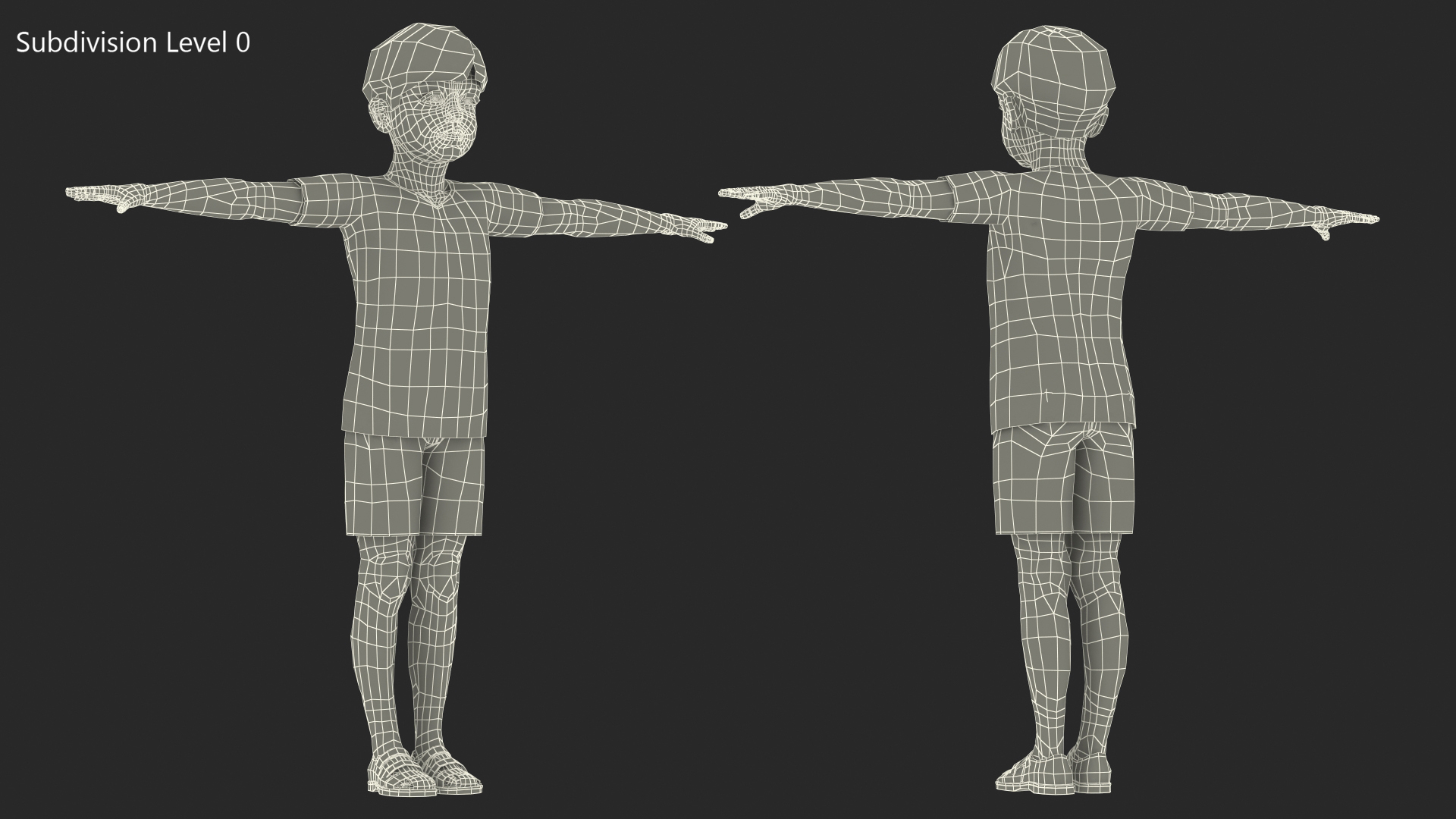 3D Realistic Child Boy Rigged