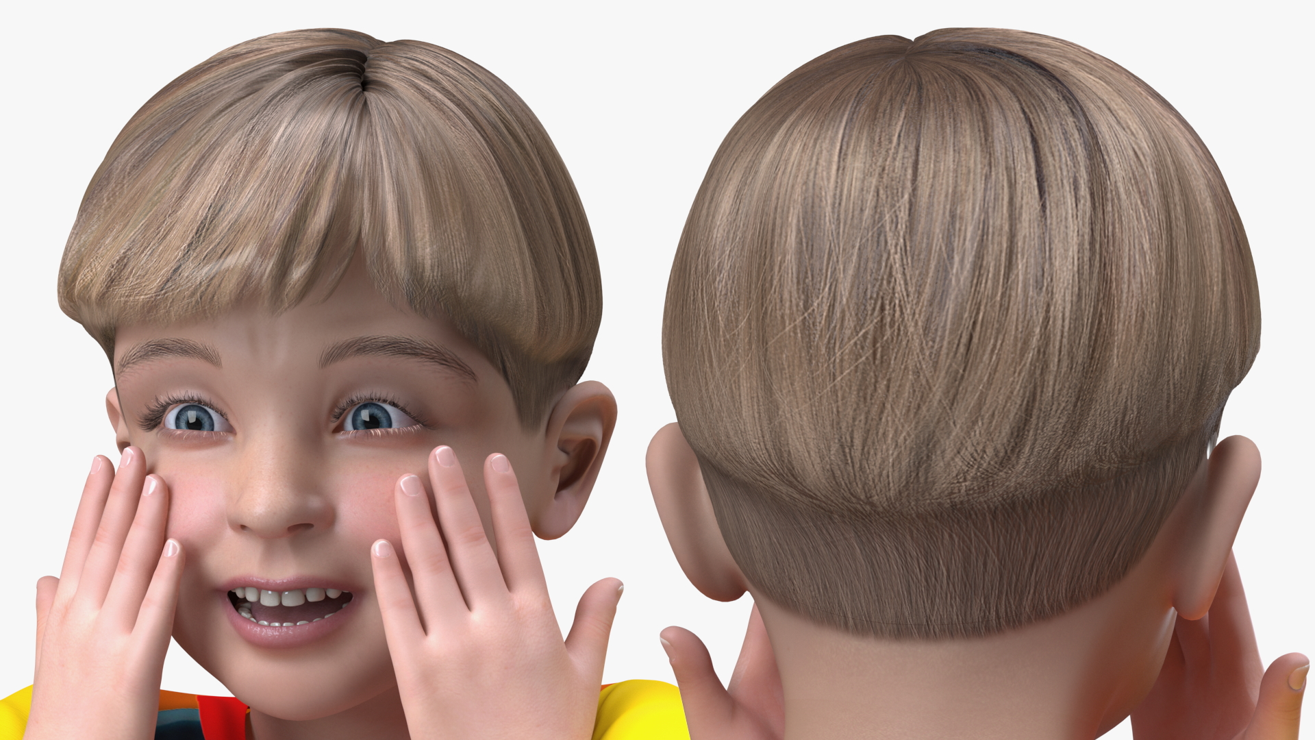 3D Realistic Child Boy Rigged