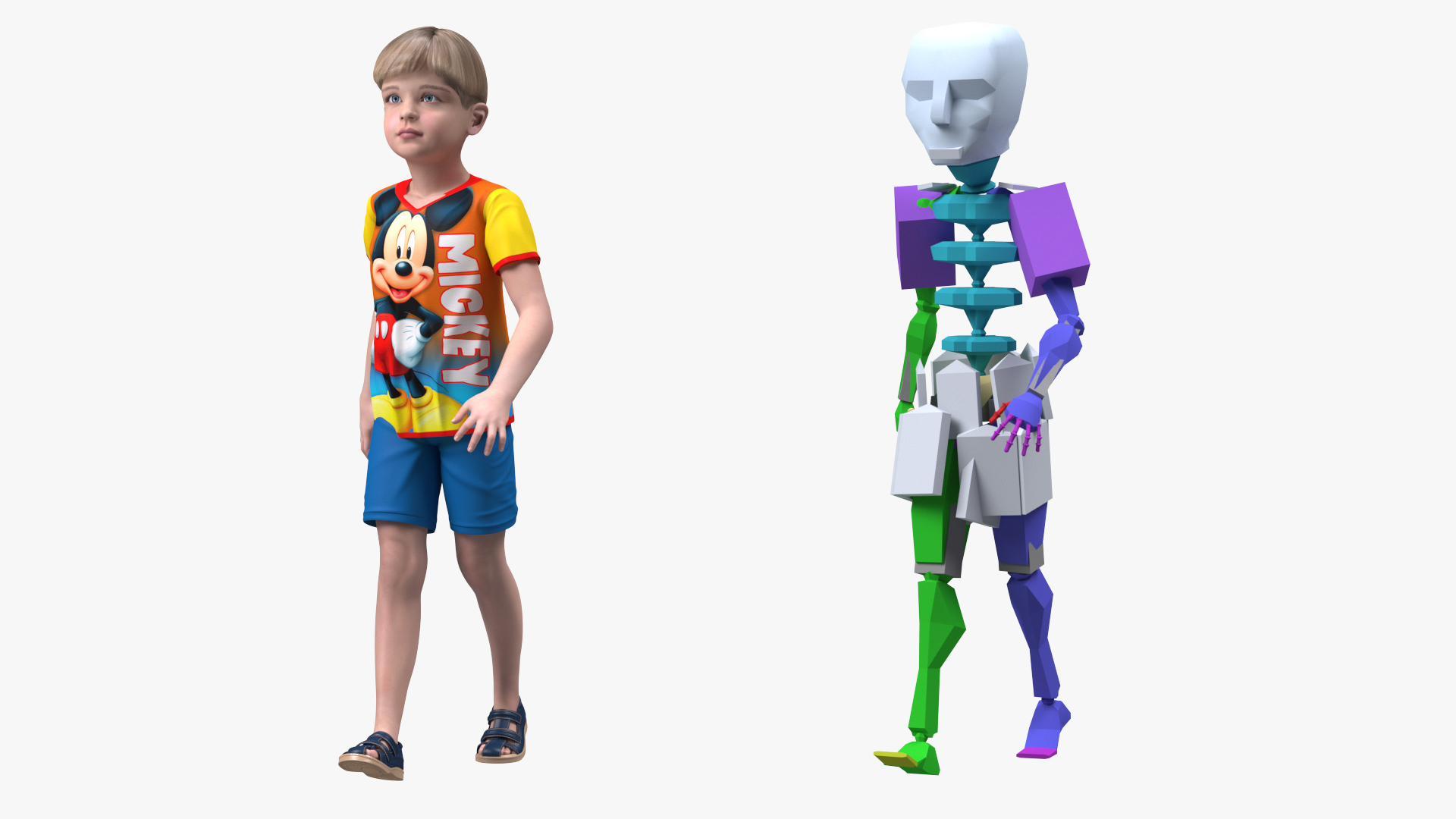 3D Realistic Child Boy Rigged