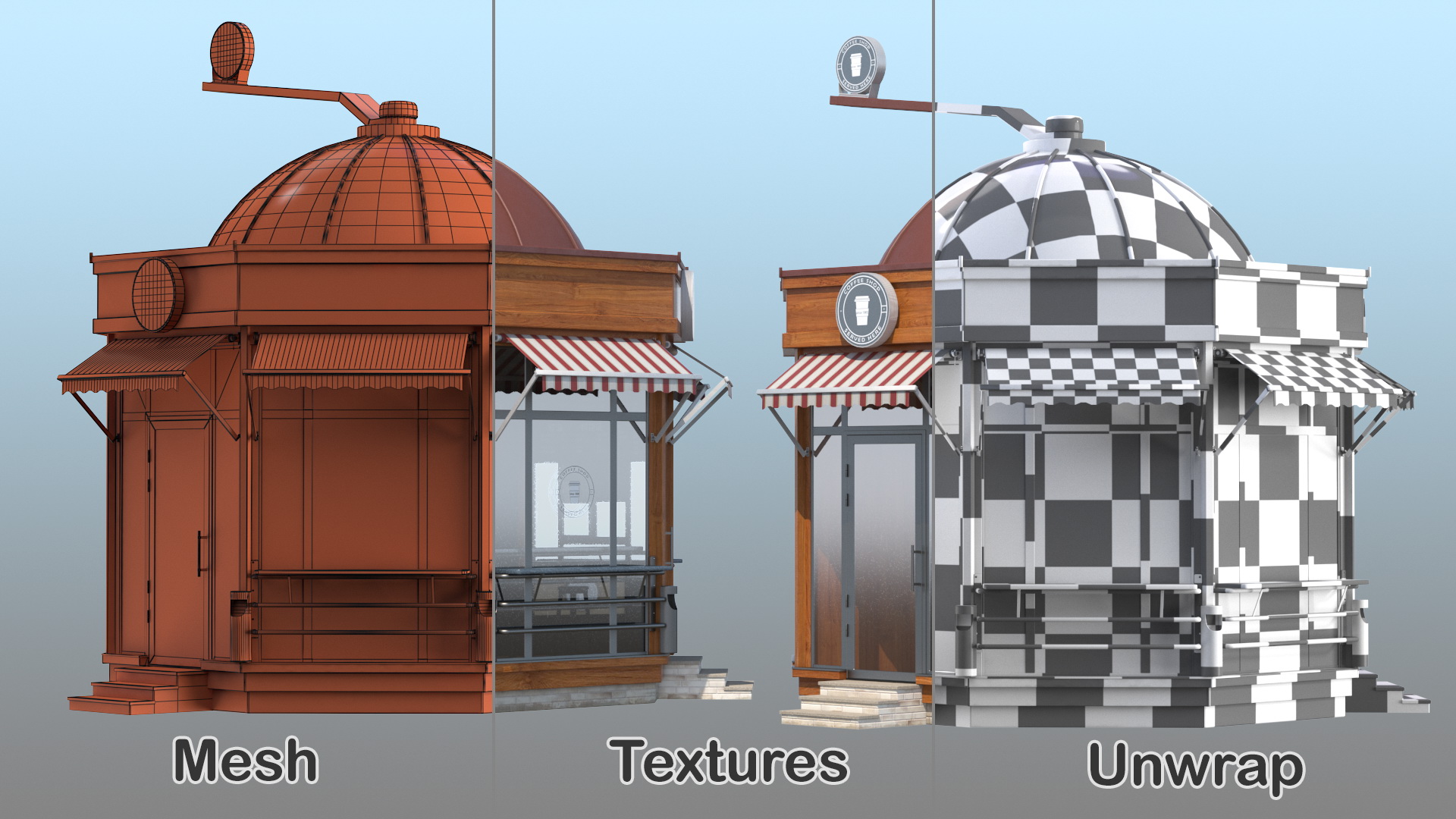 3D model Coffee Shop Building