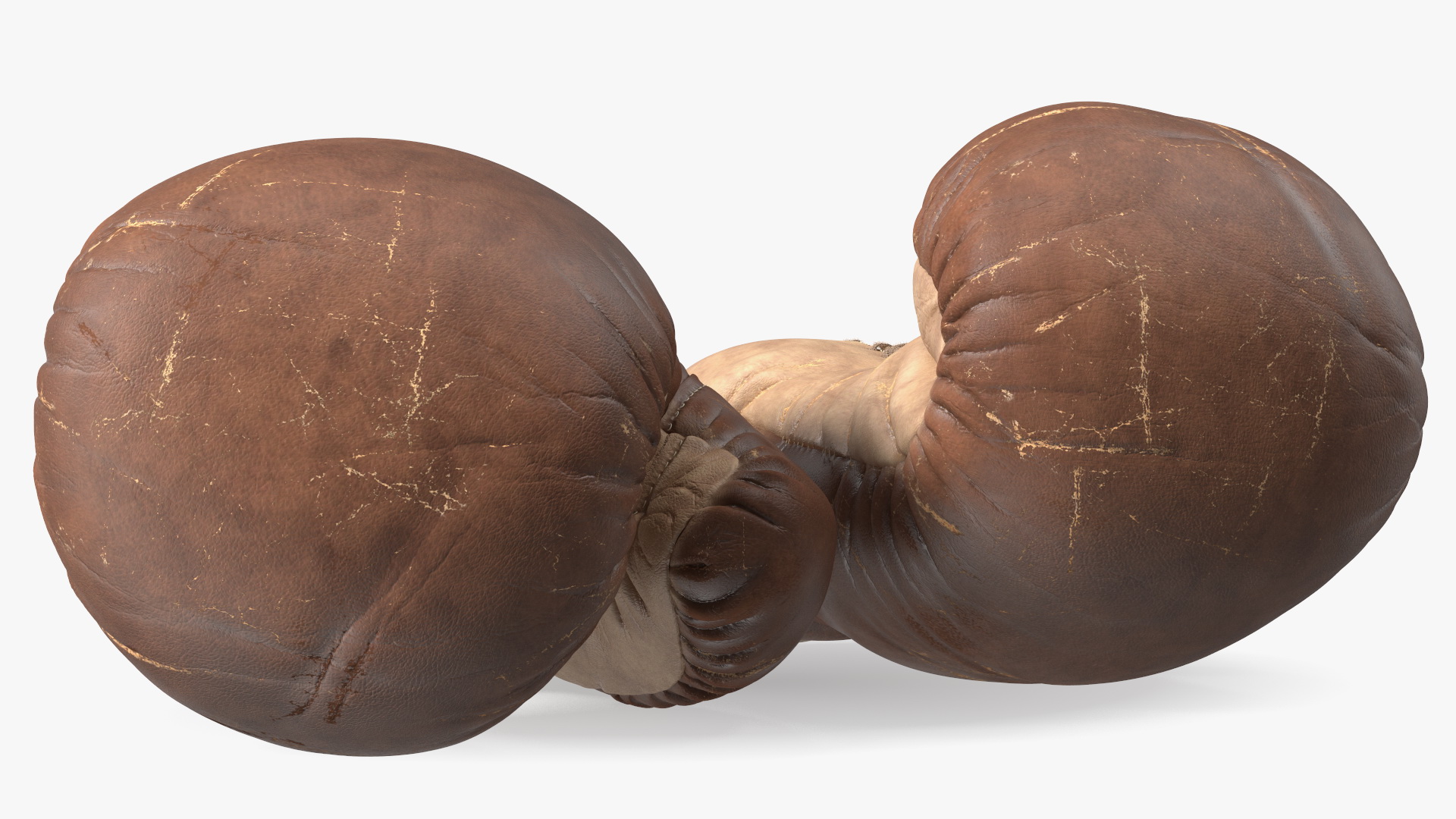 Vintage Leather Boxing Gloves 3D model