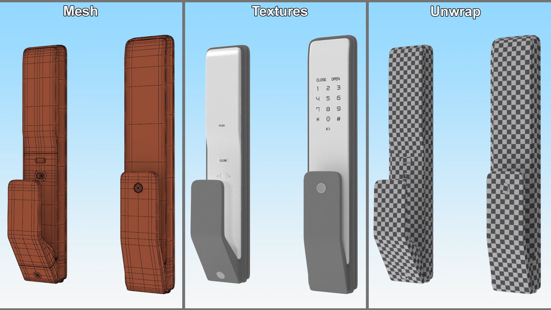 3D Smart Lock White