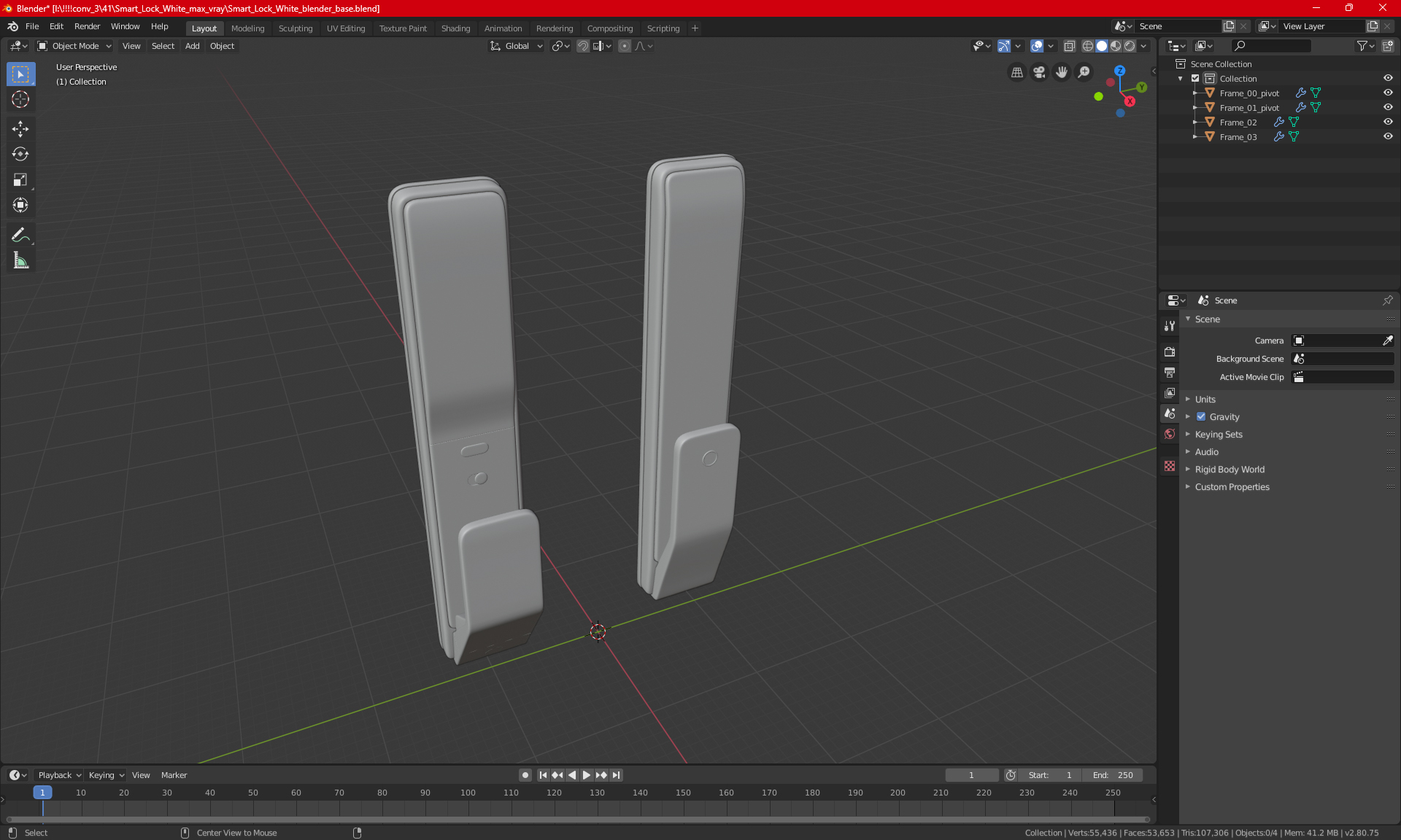 3D Smart Lock White