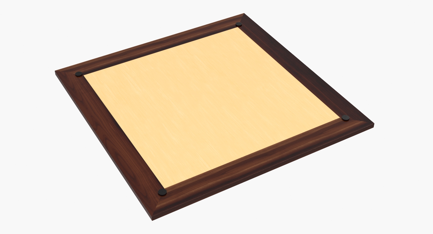 3D Wooden Chess Board model