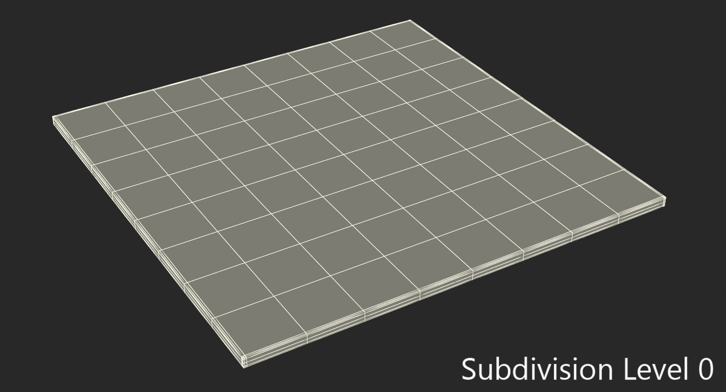 3D Wooden Chess Board model