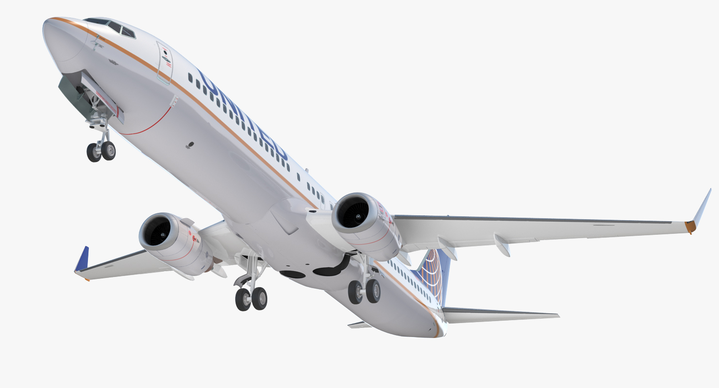 3D model Boeing 737 900 United Airlines