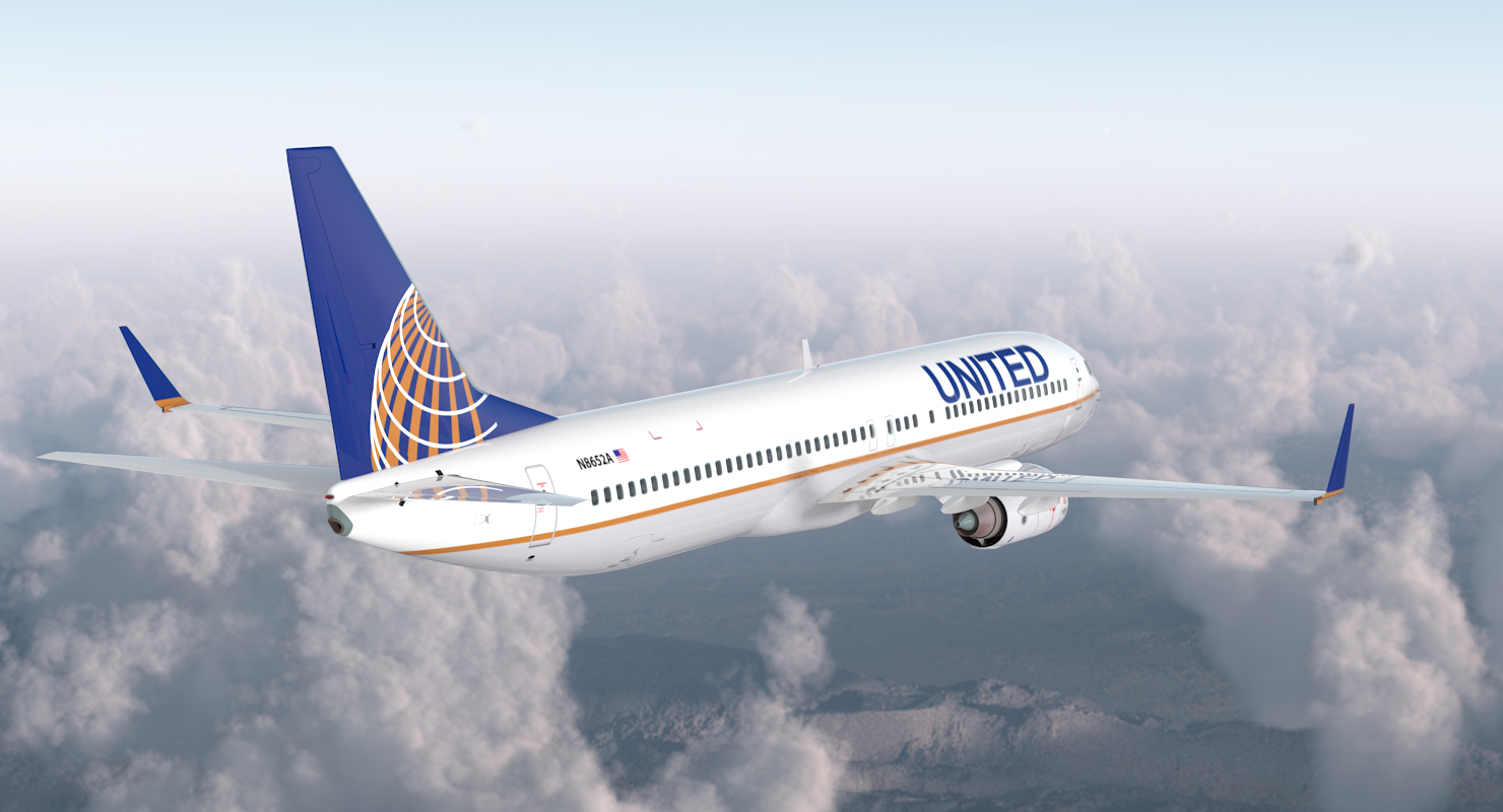 3D model Boeing 737 900 United Airlines