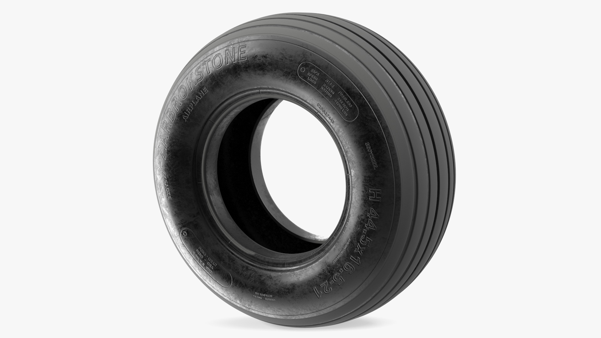 Dirty Airplane Tire 3D model