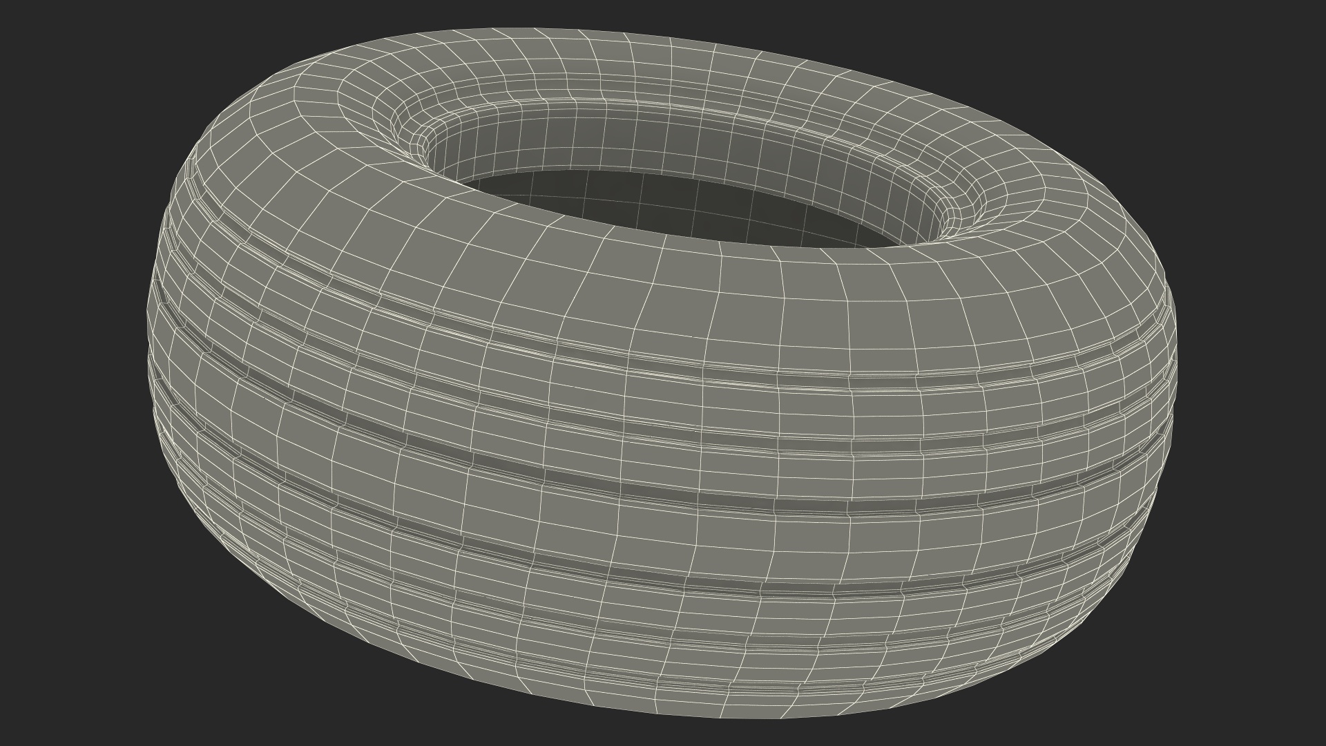 Dirty Airplane Tire 3D model