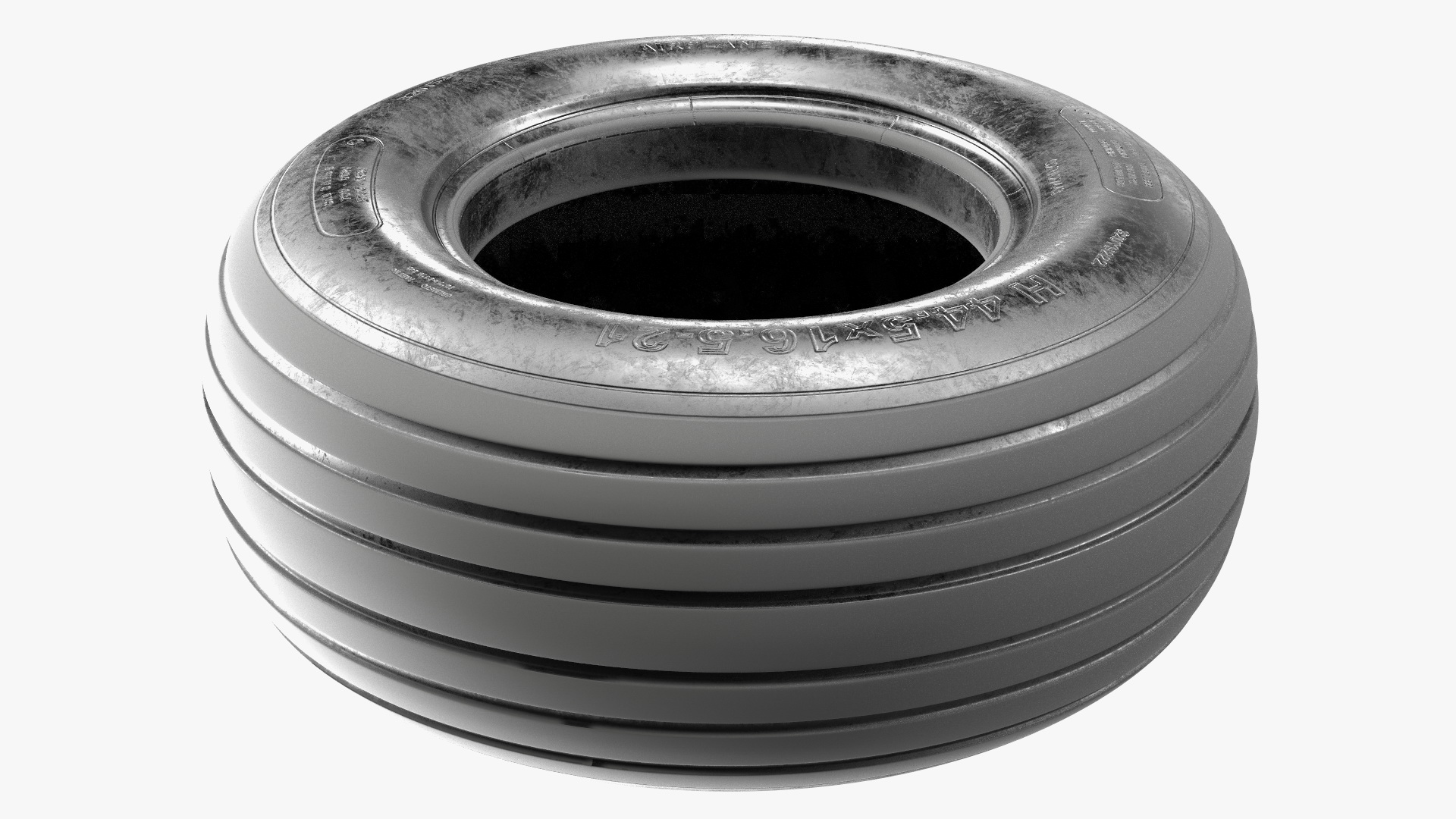 Dirty Airplane Tire 3D model