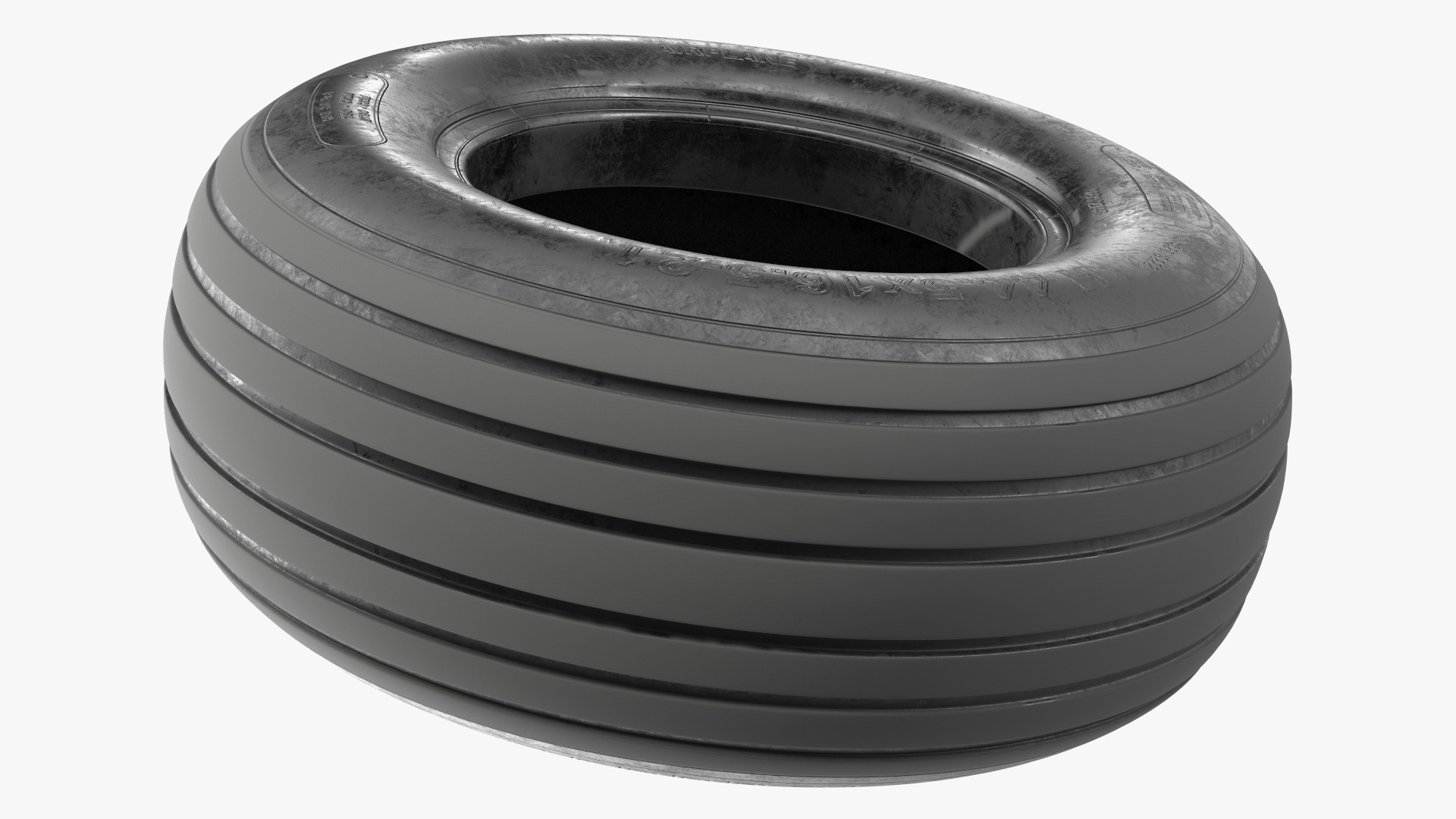 Dirty Airplane Tire 3D model