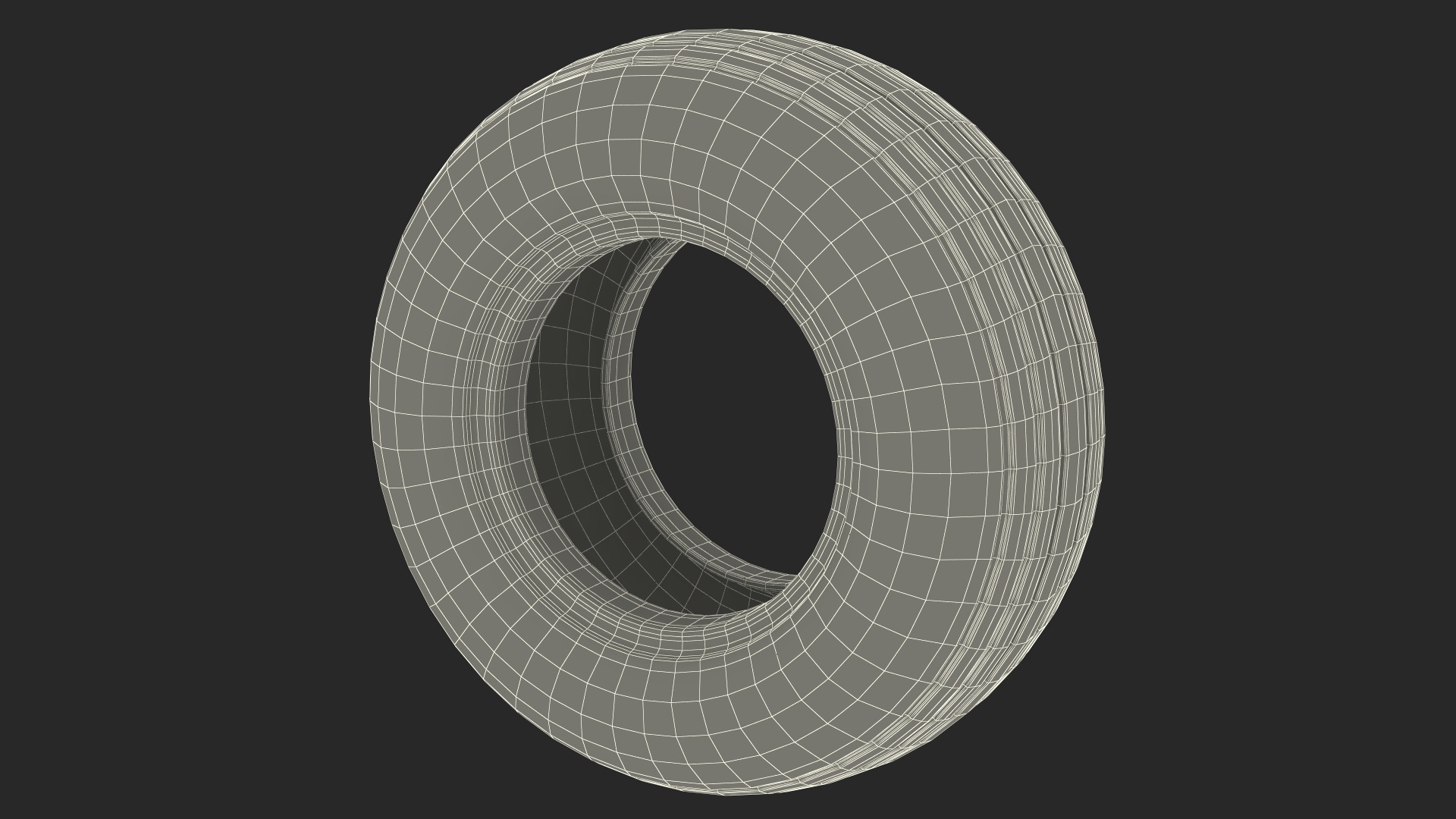 Dirty Airplane Tire 3D model