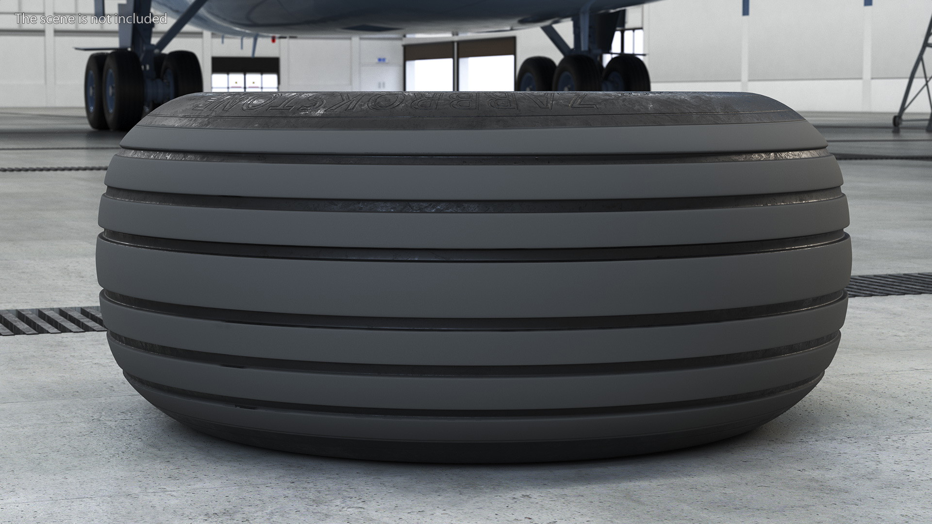Dirty Airplane Tire 3D model