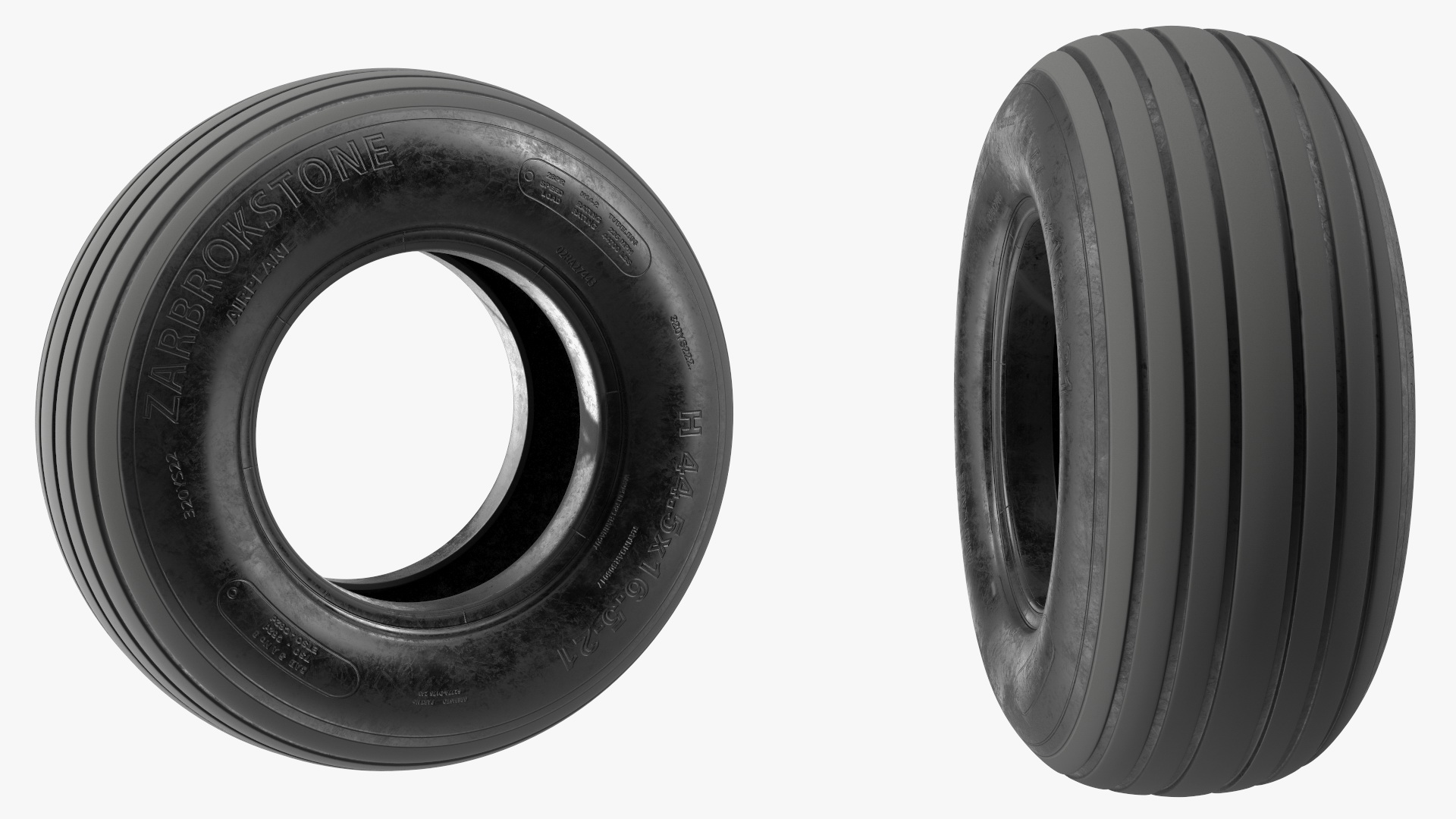 Dirty Airplane Tire 3D model