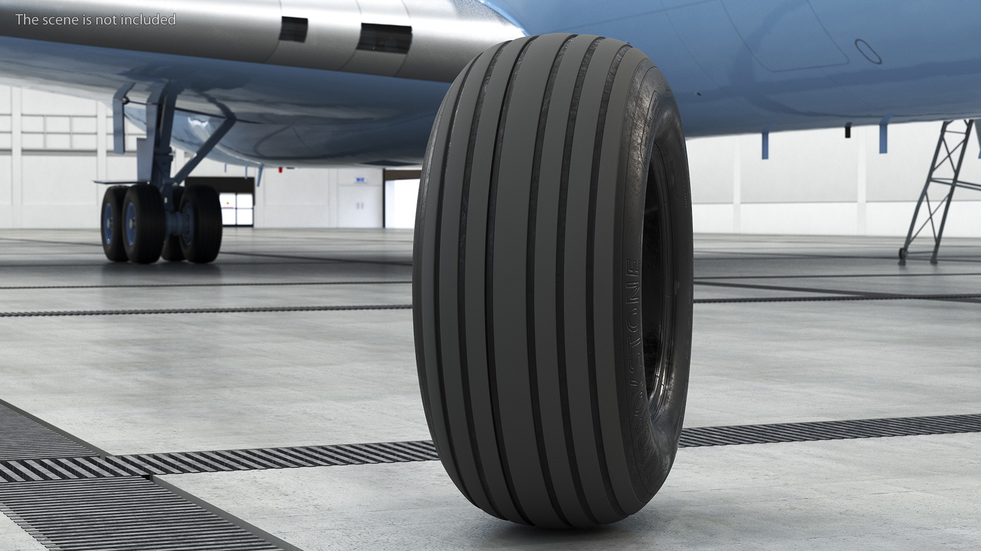 Dirty Airplane Tire 3D model