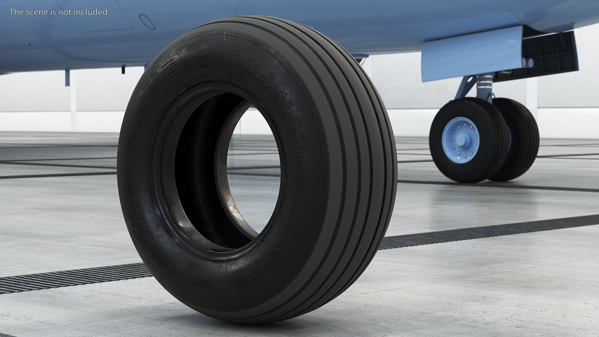 Dirty Airplane Tire 3D model