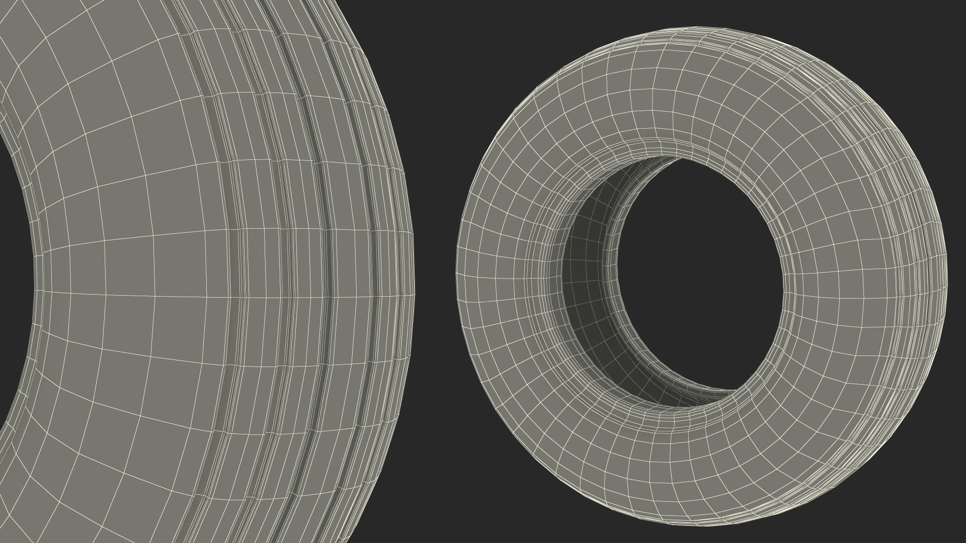 Dirty Airplane Tire 3D model