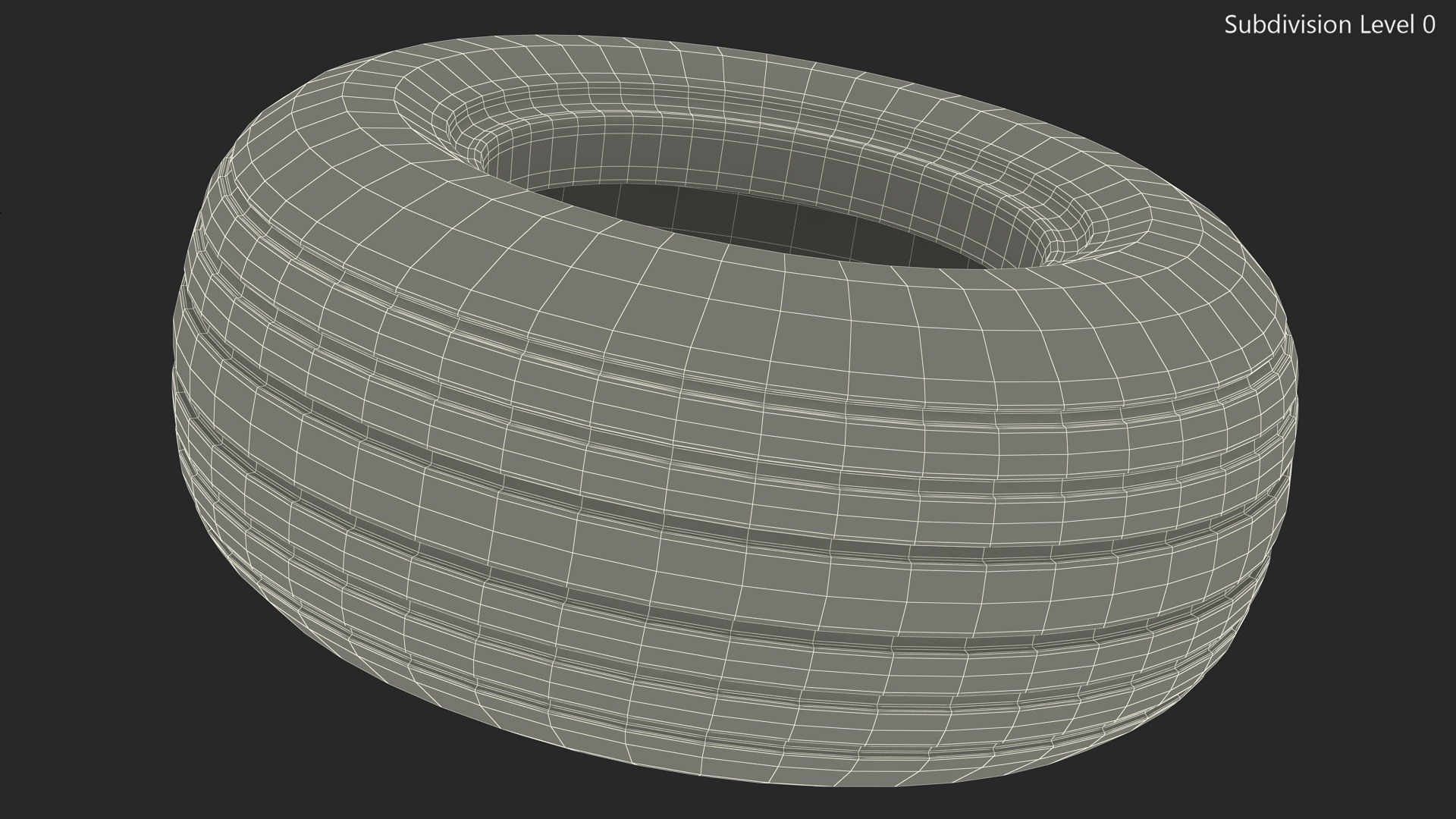 Dirty Airplane Tire 3D model