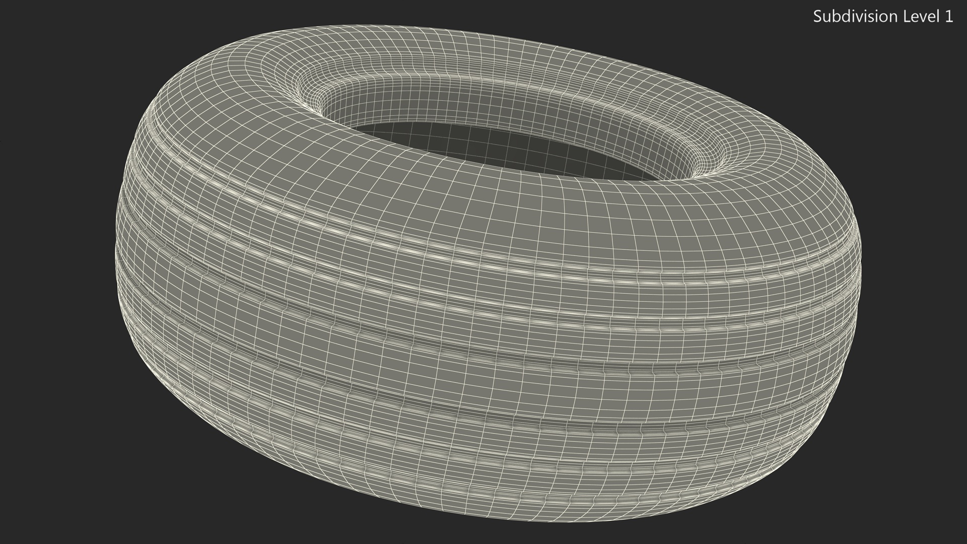 Dirty Airplane Tire 3D model