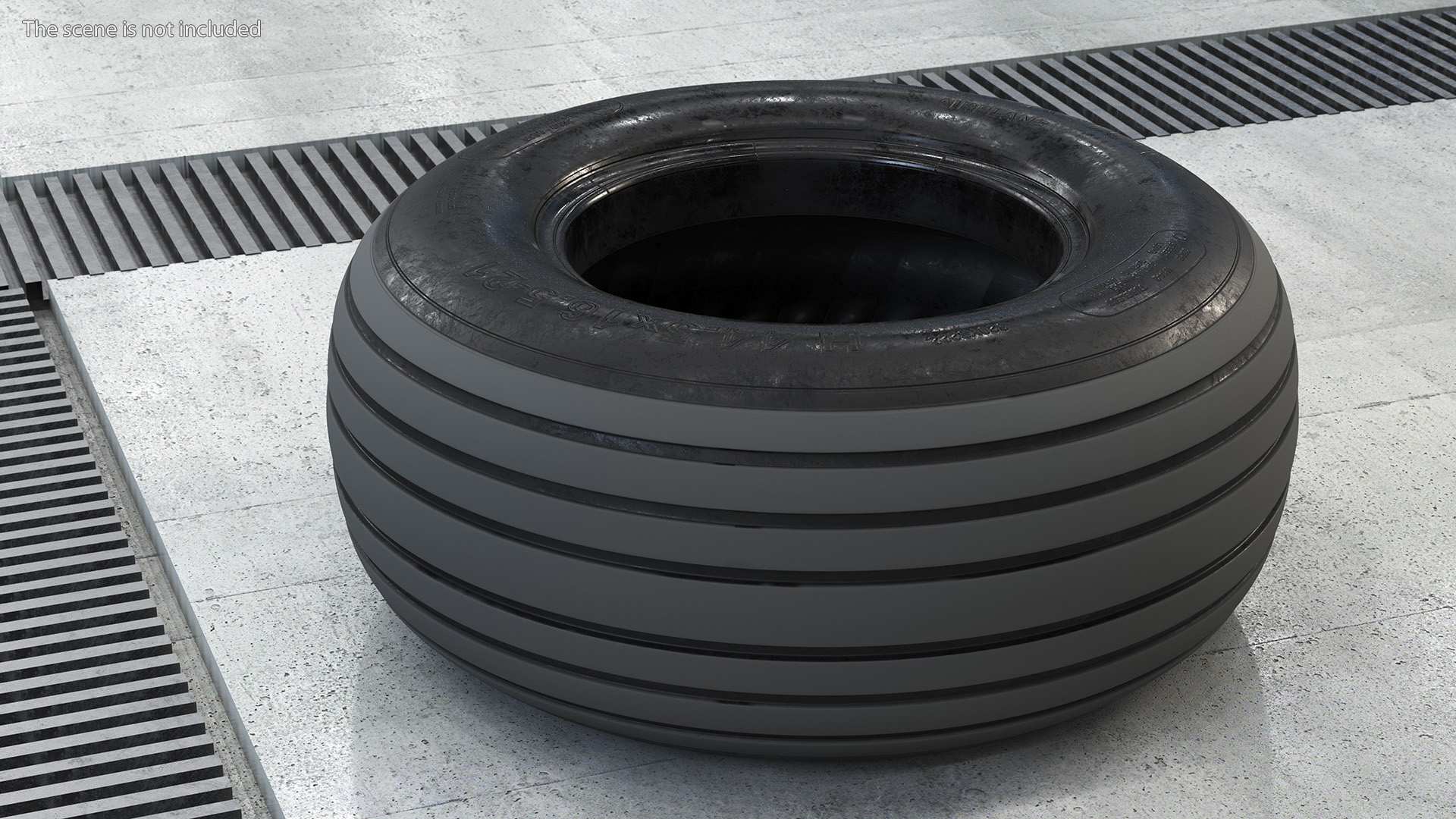 Dirty Airplane Tire 3D model