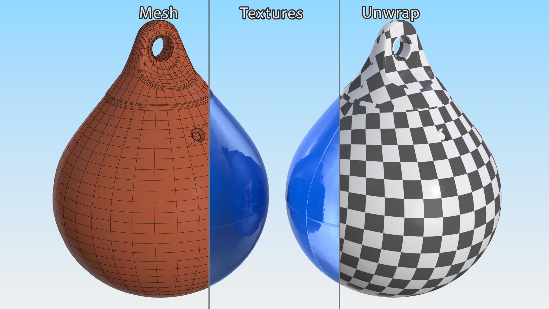 3D Polyform A4 Buoy Blue