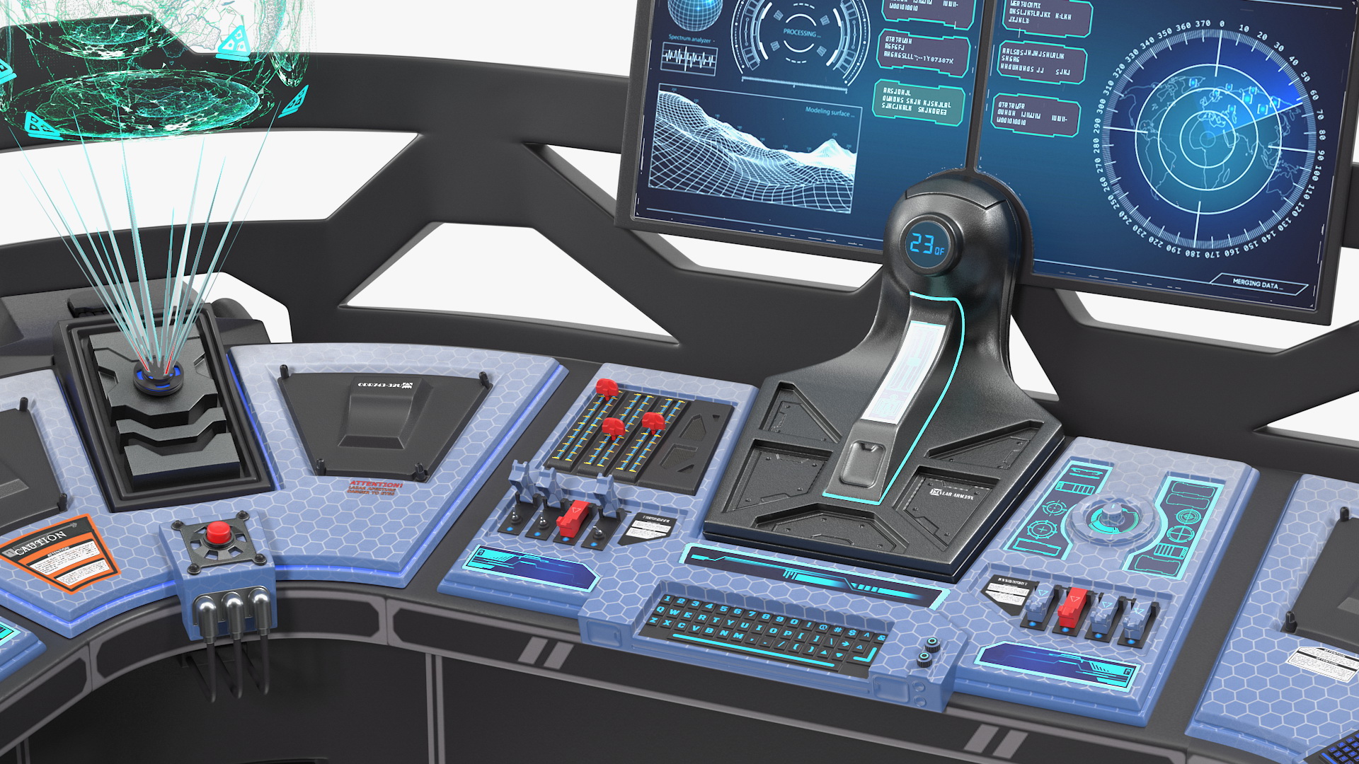 Sci Fi Hologram Control Panel 3D model