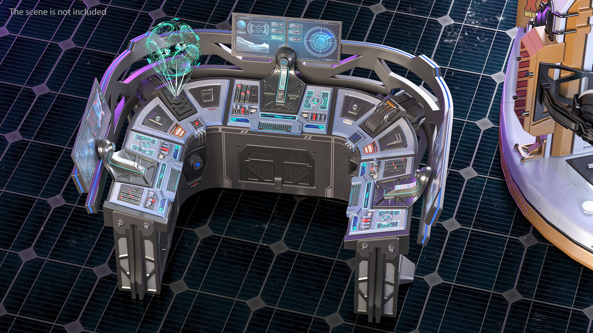 Sci Fi Hologram Control Panel 3D model