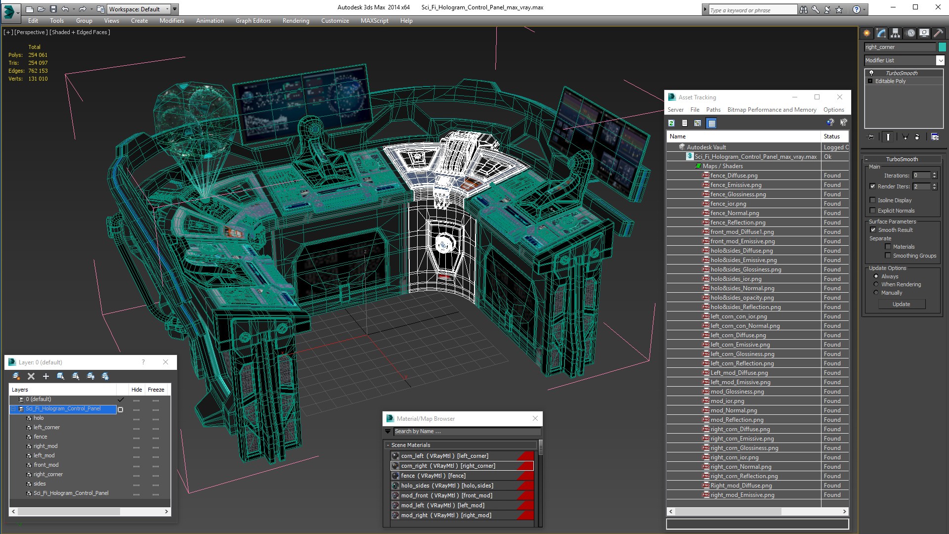 Sci Fi Hologram Control Panel 3D model