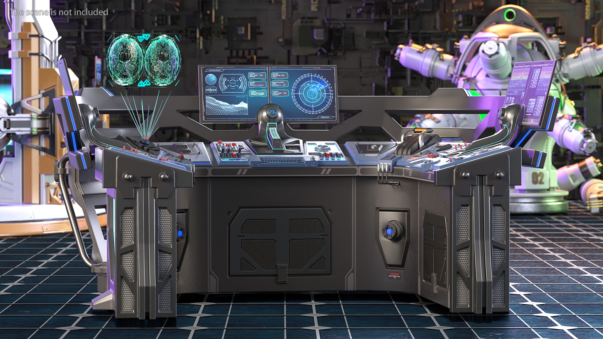 Sci Fi Hologram Control Panel 3D model