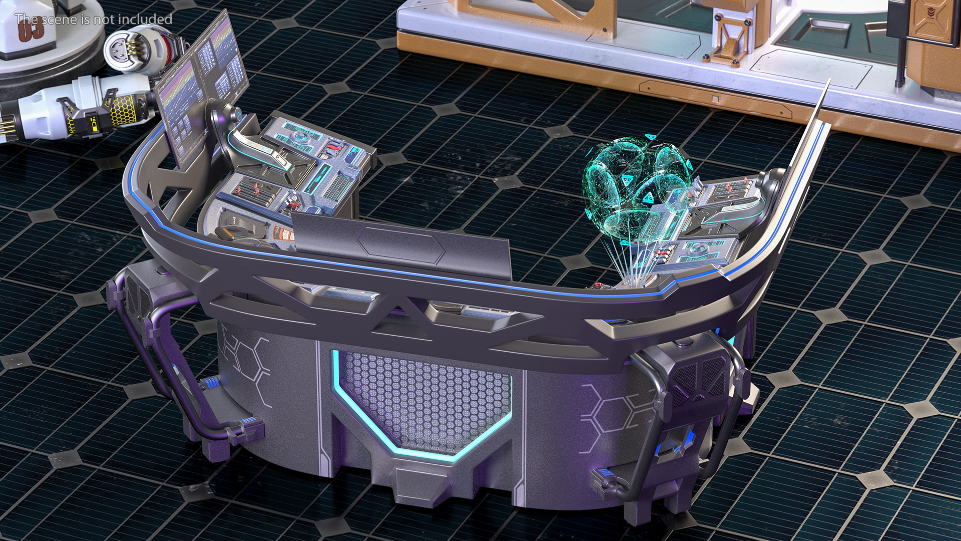 Sci Fi Hologram Control Panel 3D model