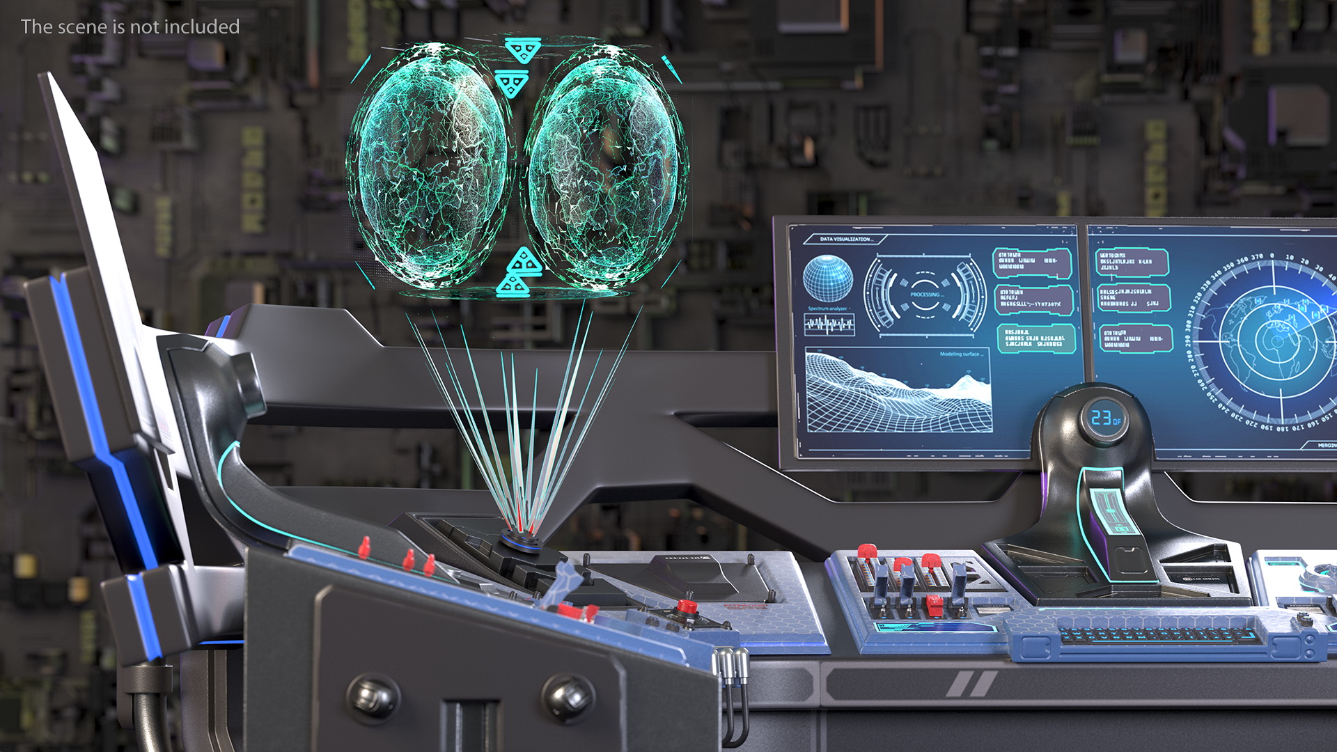 Sci Fi Hologram Control Panel 3D model